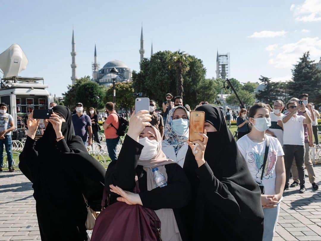 TIME Magazineさんのインスタグラム写真 - (TIME MagazineInstagram)「In Turkey, the status of the Hagia Sophia struck at the heart of the battle between the country's past and a future embodied by President Recep Tayyip Erdogan's brand of religious nationalism, writes our Istanbul-based correspondent Joseph Hincks. A principal seat of power for Orthodox Christians for almost 1,000 years, the Hagia Sophia, known as Ayasofya in Turkish, became a mosque in 1453 after the Ottomans breached Constantinople’s walls. Its mosaics and frescoes were painted over, and for centuries it stood as a symbol of Christian-Islamic rivalry. In 1934, Mustafa Kemal Ataturk, who envisioned modern Turkey as a secular nation, ordered it turned into a museum. On July 10, a high court ruled that the Ataturk-era decree can be annulled, paving the way for Turkey’s most visited monument to again be a mosque. Tourists were still inside hours before the announcement, after which a crowd gathered outside to celebrate. Photographs by @emin_ozmen—@magnumphotos」7月11日 7時18分 - time