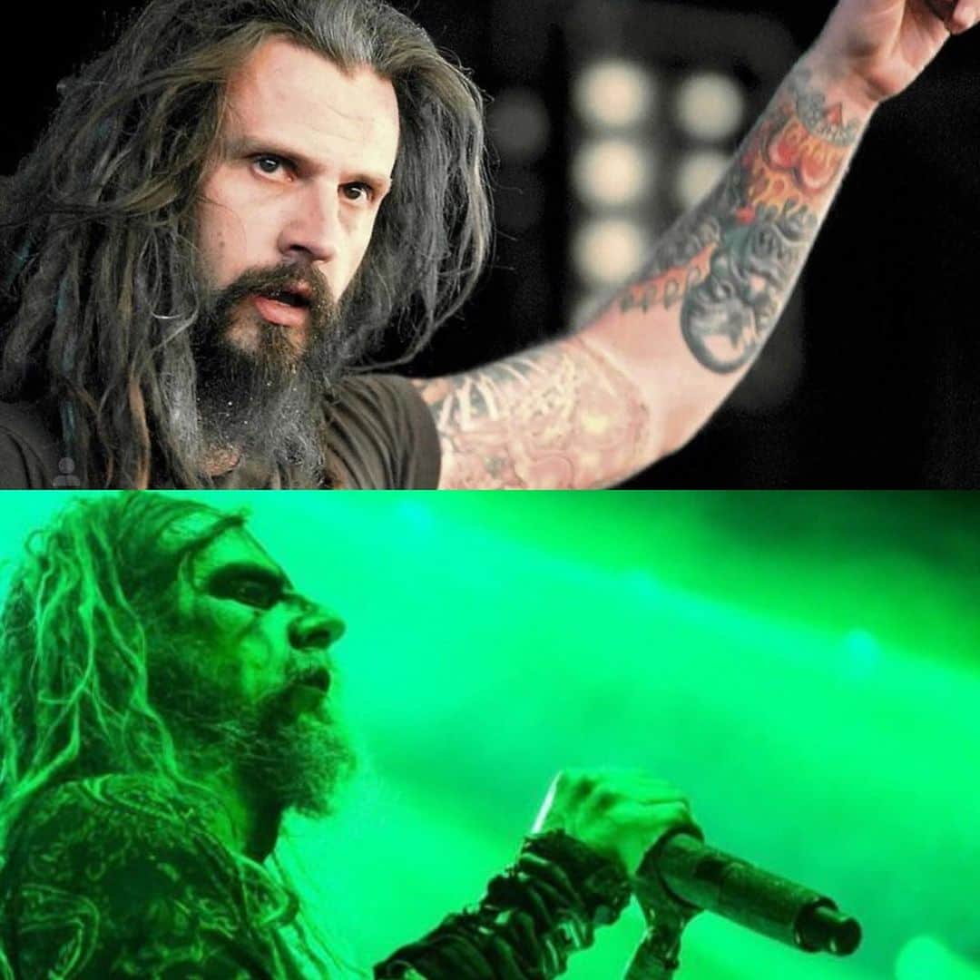 ロブ・ゾンビのインスタグラム：「Two pics from my time with @theozzfest . Top pic is 2002 and bottom pic is 2018. Always a great time. Glad I got to be part of it all. #ozzfest #robzombie #rocktilldrop」