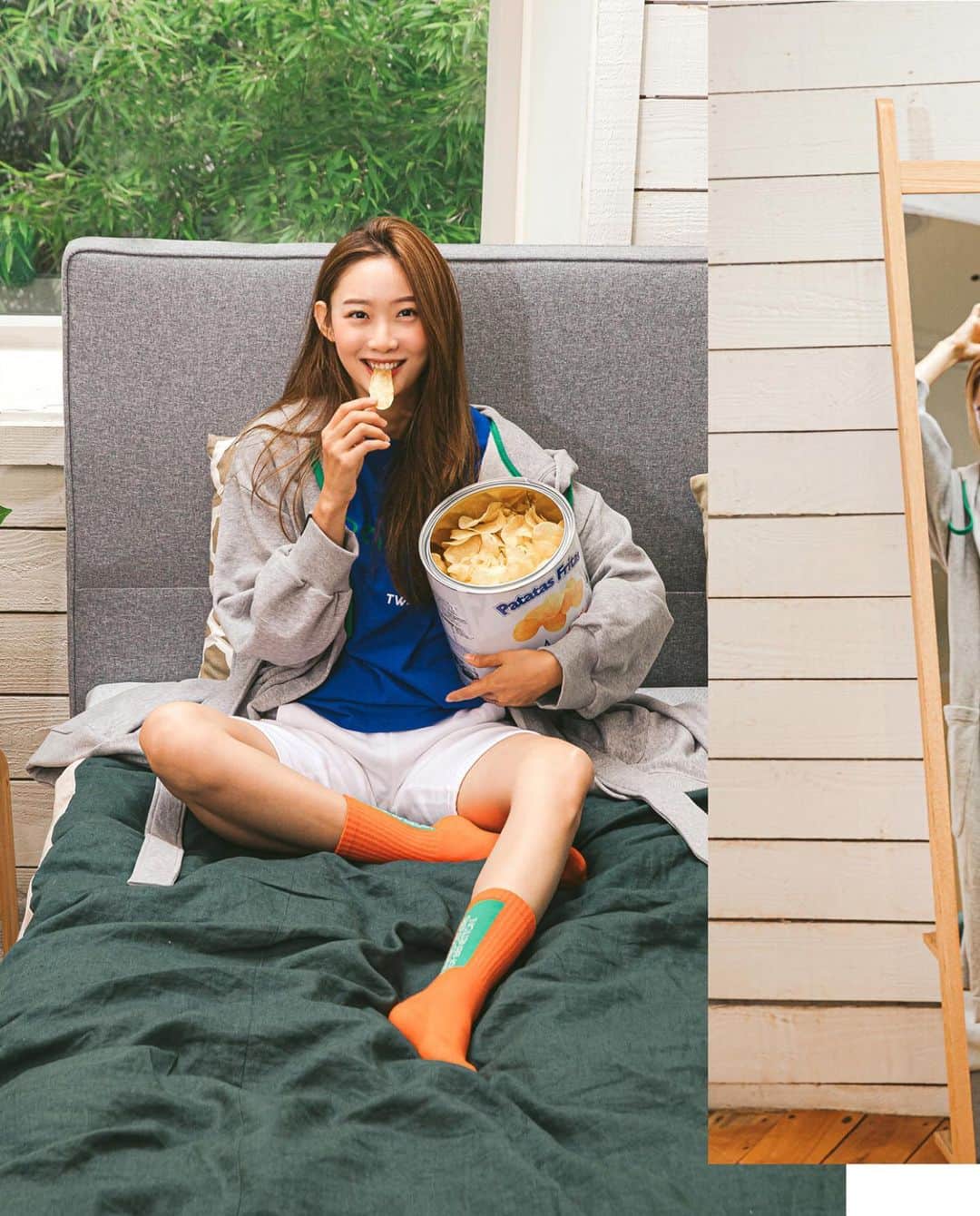 가로수길 , Seoulのインスタグラム：「@benetton_korea X @twb.official  오랜만에 베네통 촬영😆그리고 젤라비 행복한 주말 보내세요🤗」