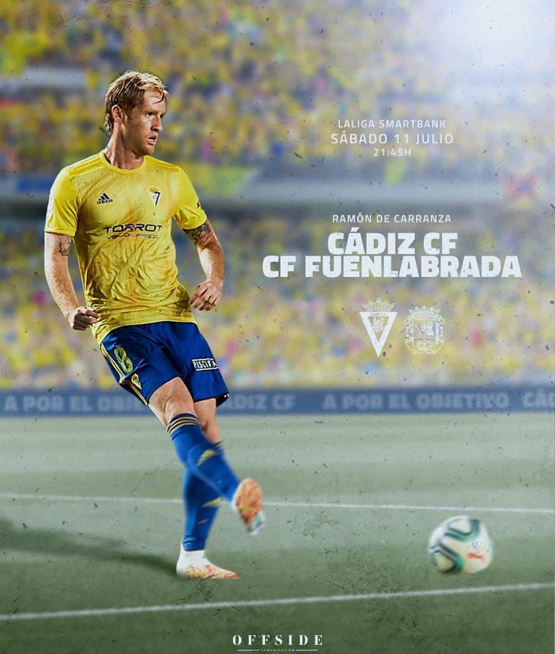 アレハンドロ・フェルナンデス・イグレシアスのインスタグラム：「C Á D I Z 💛💙 Sobran las palabras...  #Amarillossonsuscorazones #AF8」