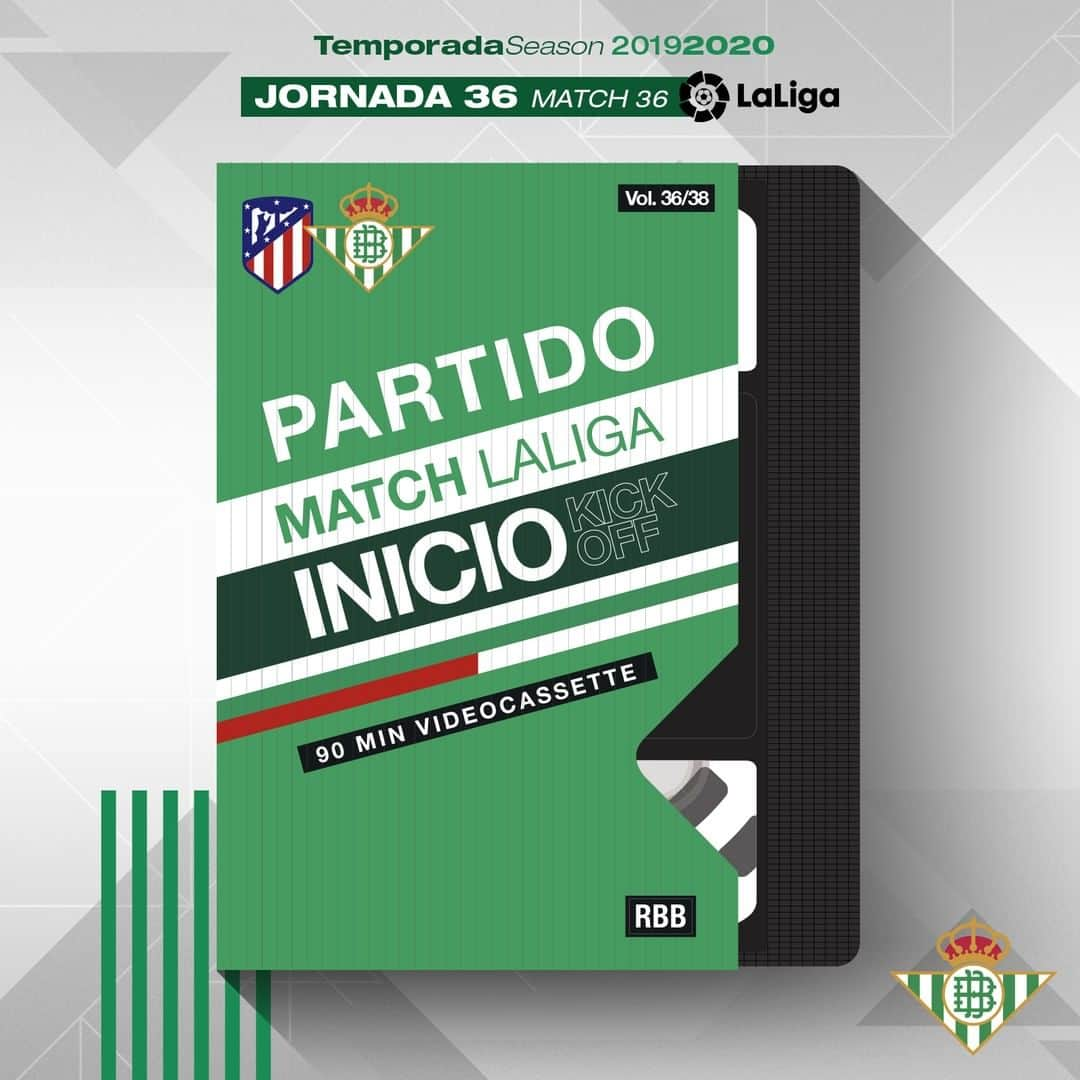 レアル・ベティスさんのインスタグラム写真 - (レアル・ベティスInstagram)「🕕⚽️ ¡¡¡Arranca el partido!!! ☺️ ¡Vamos! -- 🕕⚽️ We are underway!  🔴⚪ #AtletiRealBetis 💚⚪  #RBBlive #DíaDeBetis」7月12日 5時04分 - realbetisbalompie