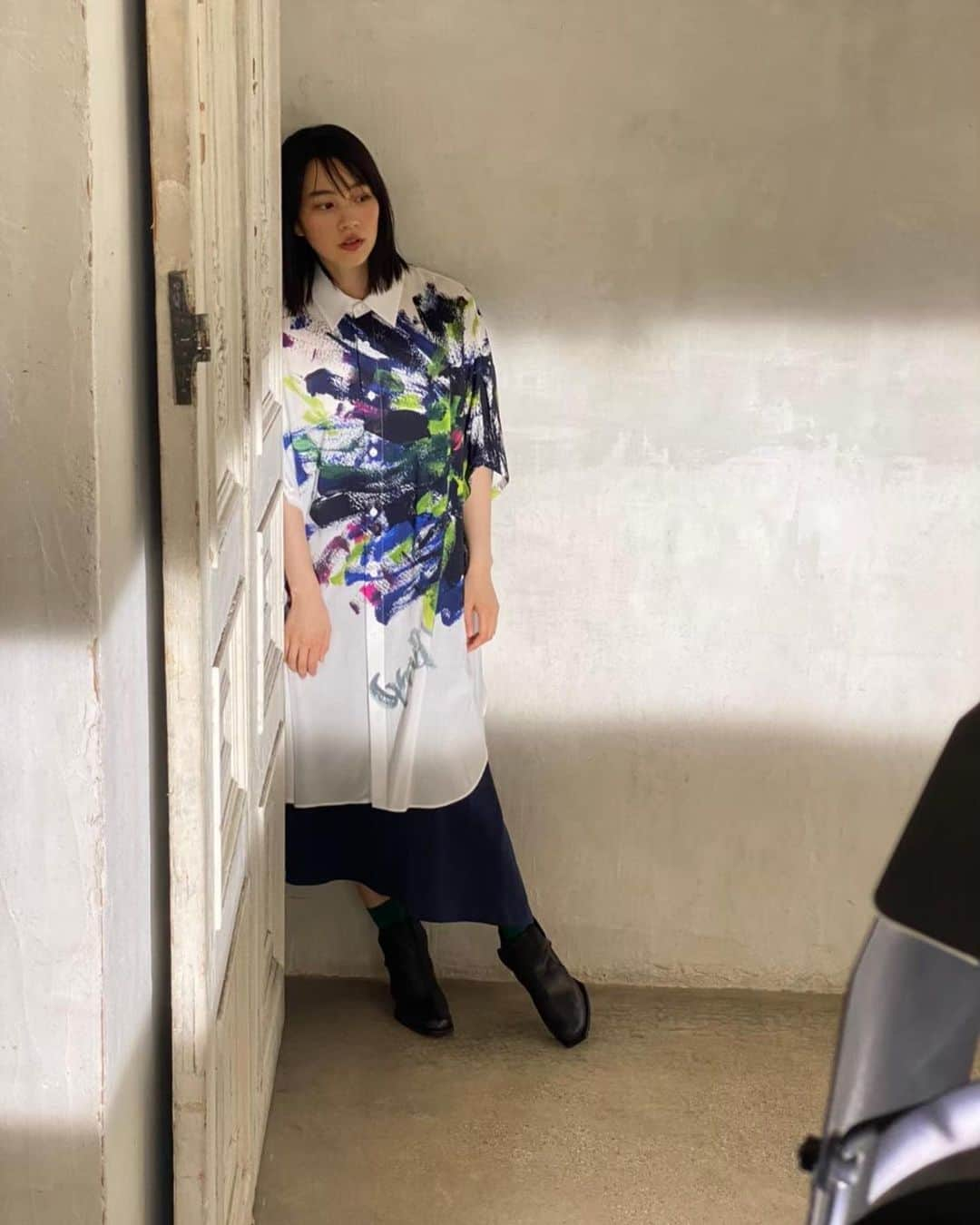 のん（能年玲奈）さんのインスタグラム写真 - (のん（能年玲奈）Instagram)「#Groundy #yohjiyamamoto #グラウンドワイ #ヨウジヤマモト #artcollection #のん #コラボ #blast」7月11日 21時12分 - non_kamo_ne