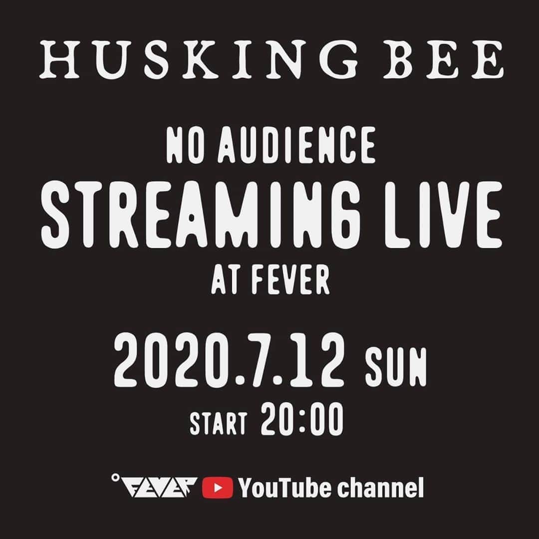 磯部正文のインスタグラム：「明日はこちらでお楽しみくださいませ  FEVER STREAMING LIVE  HUSKING BEE  2020.7.12（Sun）20:00〜  FEVER YouTubeチャンネルよりご覧下さい🤓 https://www.youtube.com/user/LIVEHOUSEFEVER」