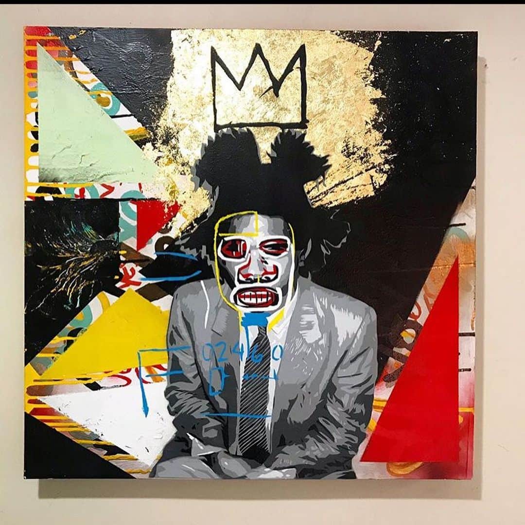 Art Collective Magazineさんのインスタグラム写真 - (Art Collective MagazineInstagram)「@aakabo painted this #basquiat tribute to honor one of his biggest inspirations 💥 Great work man! Give him a follow for tons of different styles and mediums 👏 #artnerdsupport #artnerd #artcollective」7月12日 5時34分 - art_collective
