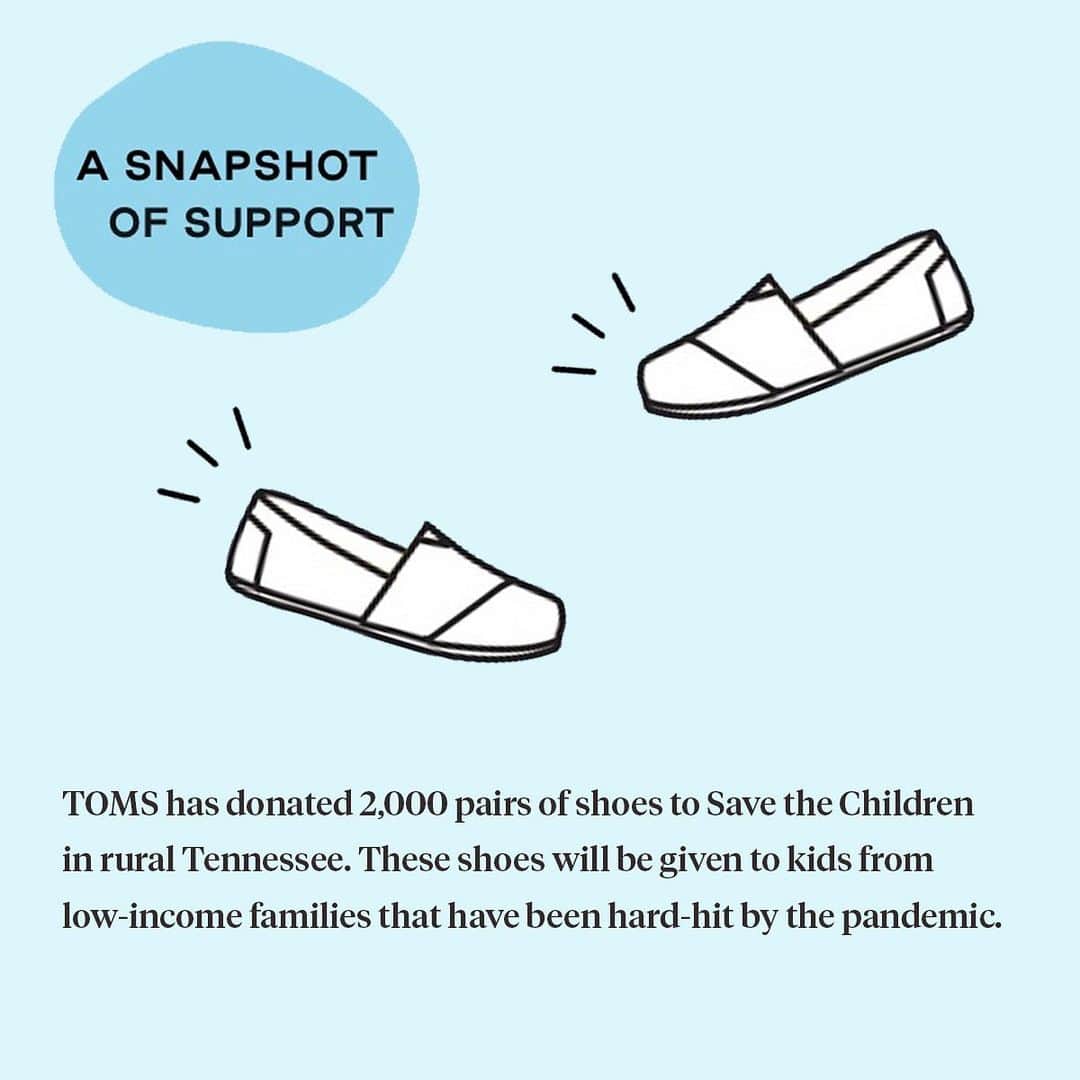 トムズシューズのインスタグラム：「A snapshot of support for @savethechildren. // Learn more about TOMS Giving and your impact via link in our bio.」