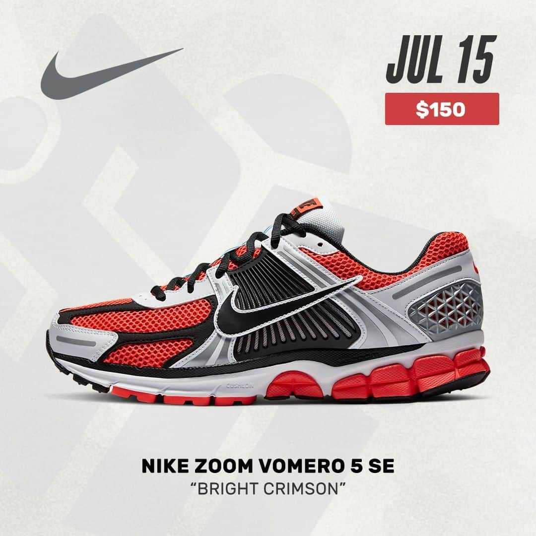 Sneaker Newsさんのインスタグラム写真 - (Sneaker NewsInstagram)「#SNReleaseAlert : The Nike Zoom Vomero SE is back with a Bright Crimson colorway. This widely praised running shoe caught major appeal from lifestyle circles when it made a raging comeback just over a year ago. Hit the link in our bio for full details.」7月12日 1時07分 - sneakernews