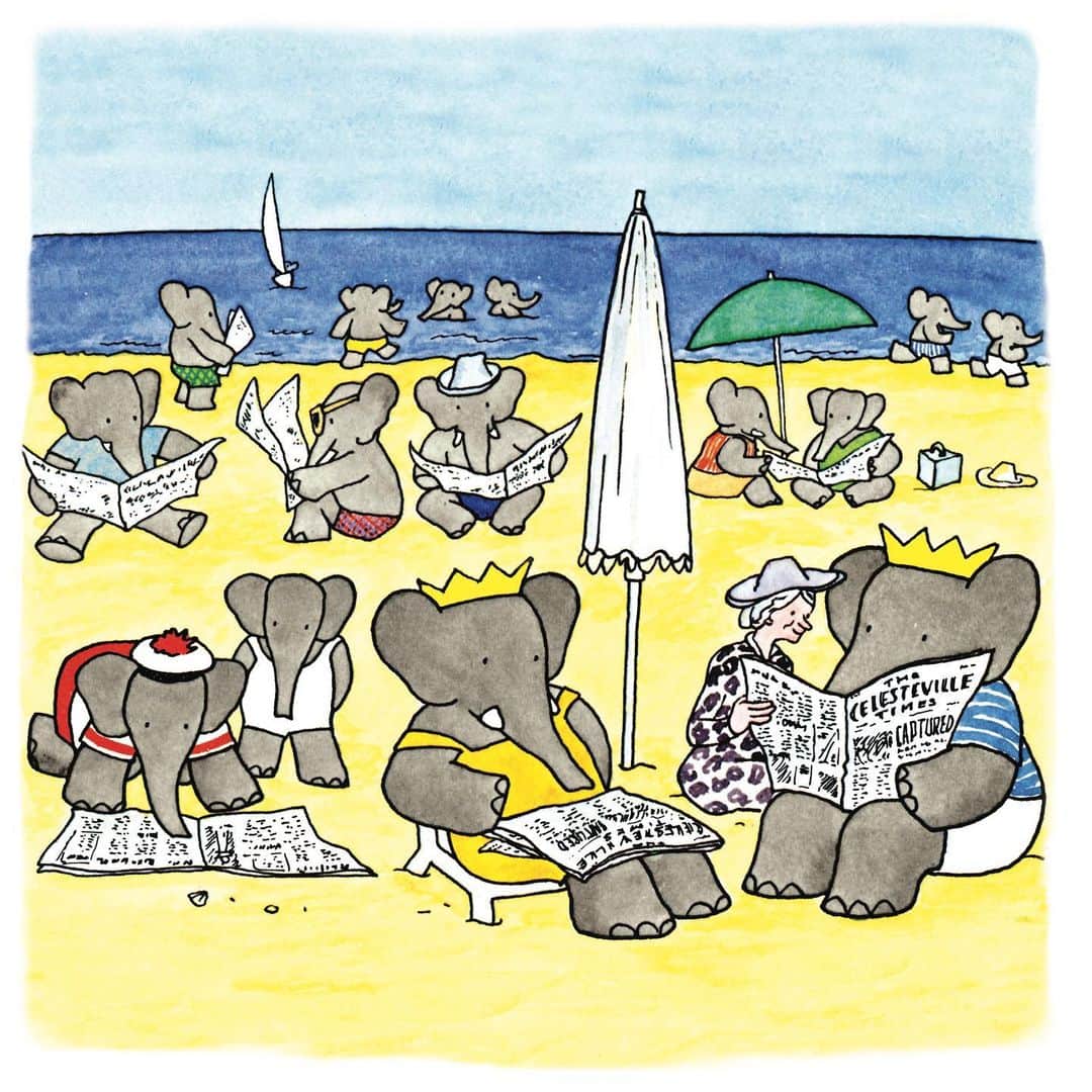 ランバンのインスタグラム：「#Babar’s guide to a sweet summer: imagination is more colorful than any destination.  Discover new #LanvinSS20 Babar pieces available online via link in bio.  #Lanvin」