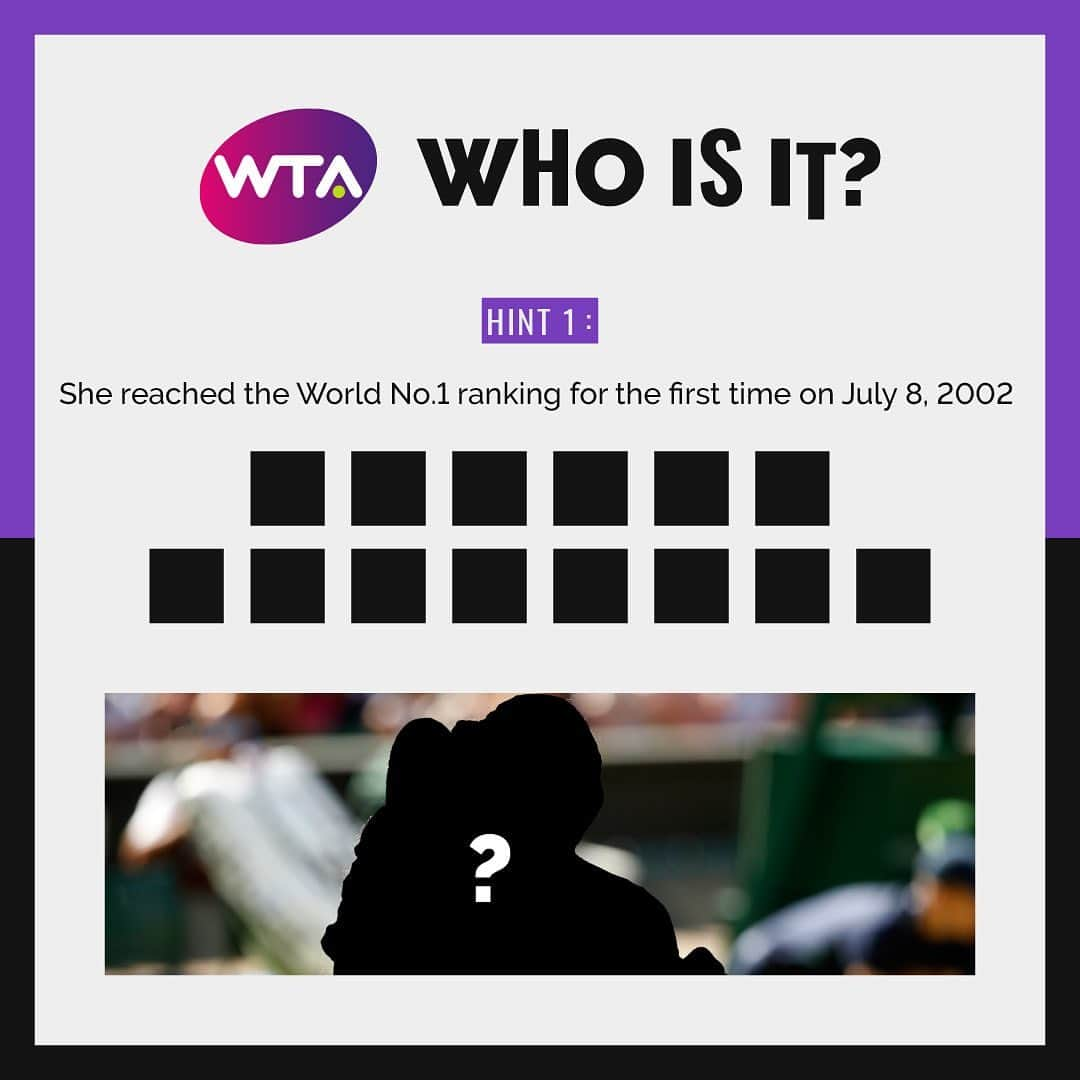 WTA（女子テニス協会）さんのインスタグラム写真 - (WTA（女子テニス協会）Instagram)「Can you guess the WTA player? 🤔  Swipe for Hint 2 & the answer 👀」7月12日 2時37分 - wta