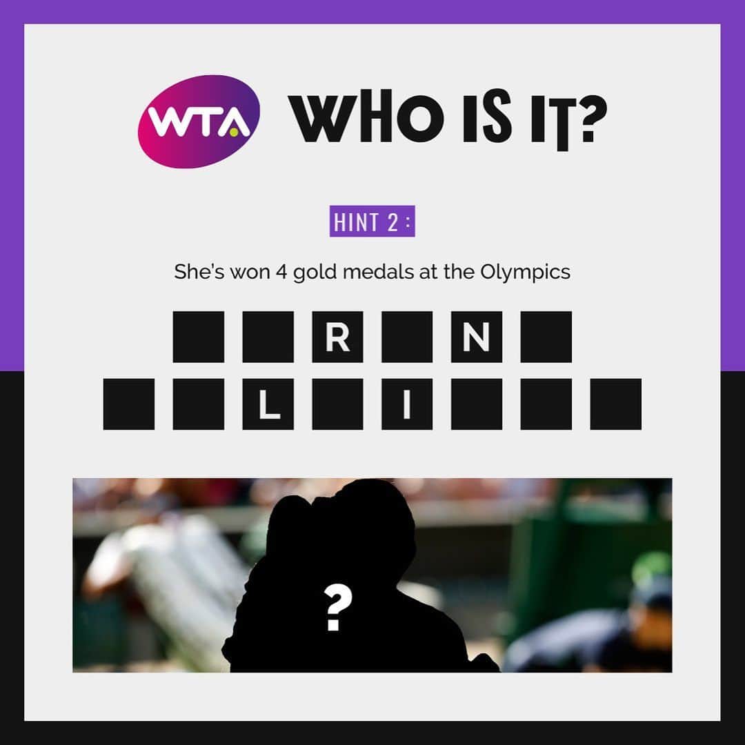WTA（女子テニス協会）さんのインスタグラム写真 - (WTA（女子テニス協会）Instagram)「Can you guess the WTA player? 🤔  Swipe for Hint 2 & the answer 👀」7月12日 2時37分 - wta