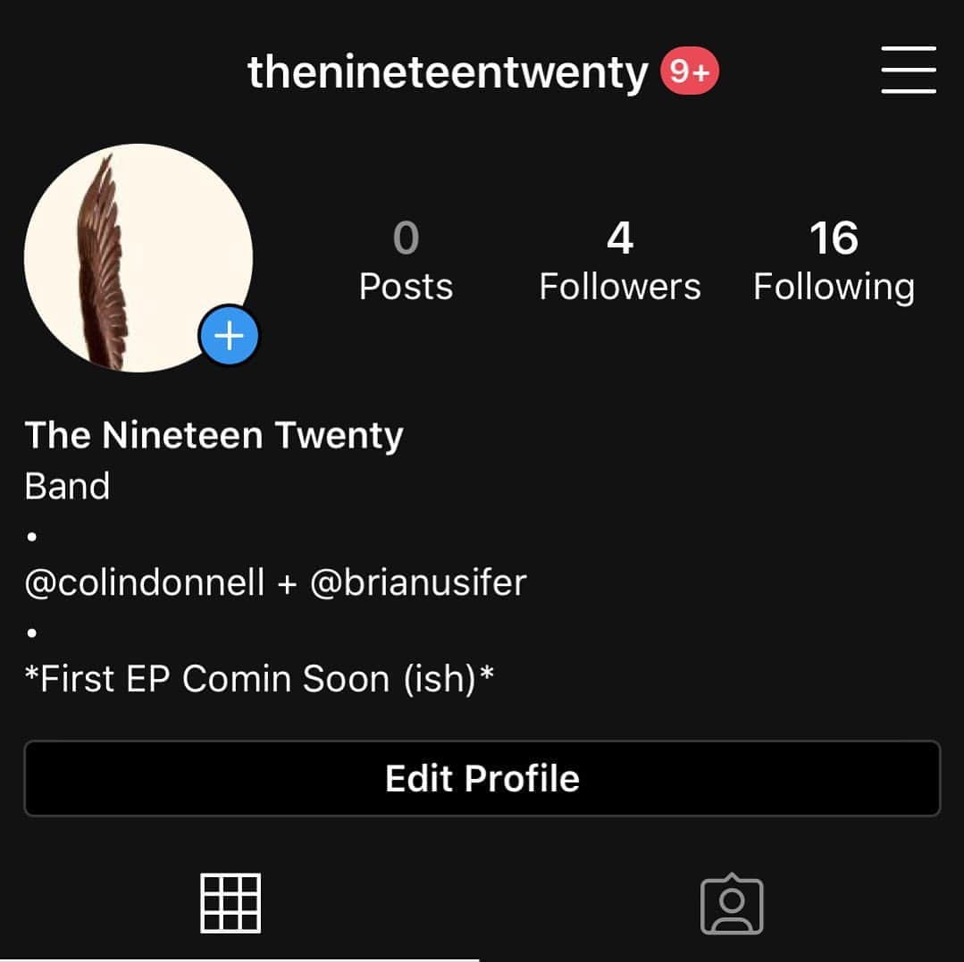 コリン・ドネルのインスタグラム：「We’ve done a thing. • @brianusifer and I want to introduce @thenineteentwenty. Head on over and give us a follow for updates. • First EP is coming soon! • • • • #newmusic #newband #sociallydistantmusic #EP #comingsoon #songwriter #songwriting」