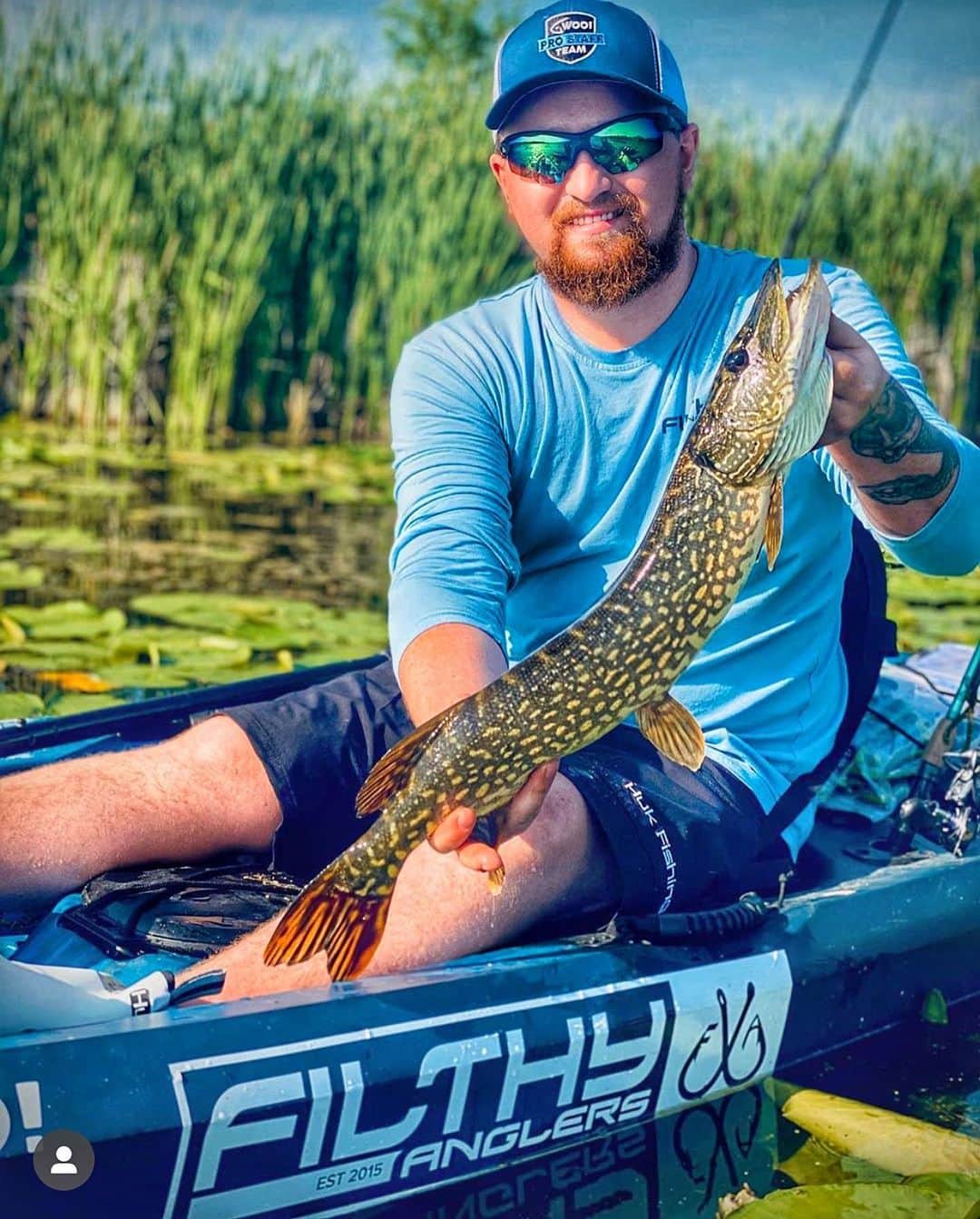 Filthy Anglers™さんのインスタグラム写真 - (Filthy Anglers™Instagram)「There’s nothing more rewarding than seeing someone represent your brand on themself with a shirt/hat or on something they purchased with a decal. Our buddy @ogredbeardbassin slapped our decal on his kayak a few weeks ago and we think it looks amazing! Nice northern pike as well! Thank you for your support, you and your kayak are Certified Filthy www.filthyanglers.com #fishing #kayak #angler #filthyanglers #bassfishing #catchandrelease #outdoors #nature #boating #pike #largemouthbass #mlf #bassmaster」7月12日 9時04分 - filthyanglers
