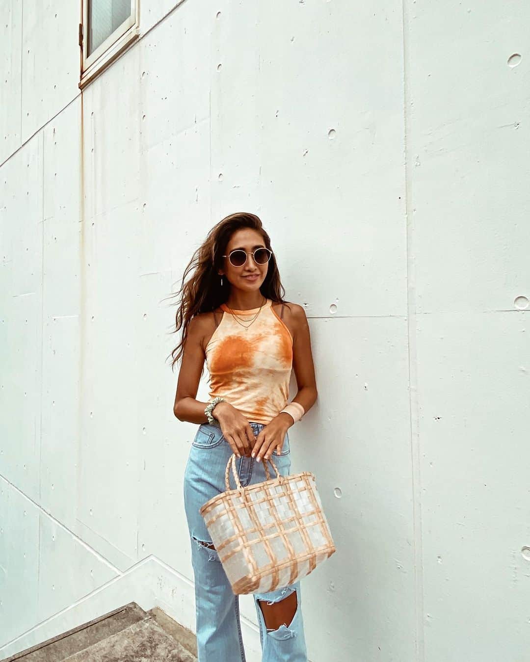 のインスタグラム：「All新作です！ 7/15🐚 黒いよね〜😳 沖縄でこーなりました🤟🏾 @esutoreja  #esutoreja  #fashionista #outfit #fashion #code #snap #instafahion #fashiondaily #fashionoftheday #ootd #zara #hm #resort #urban #vintage #losangeles #california  #エストレ」