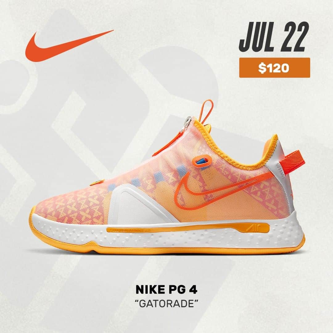 Sneaker Newsさんのインスタグラム写真 - (Sneaker NewsInstagram)「#SNReleaseAlert : The Gatorade x Nike PG 4 flavors officially continue on July 22nd with year another colorway born from this collaboration. For full details, hit the link in our bio.」7月12日 11時30分 - sneakernews