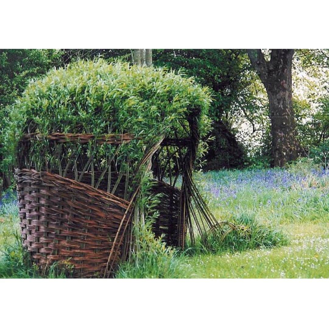 のインスタグラム：「Sustainable. ⁠ Living wicker and willow garden seat Photograph by Trevor Leat」
