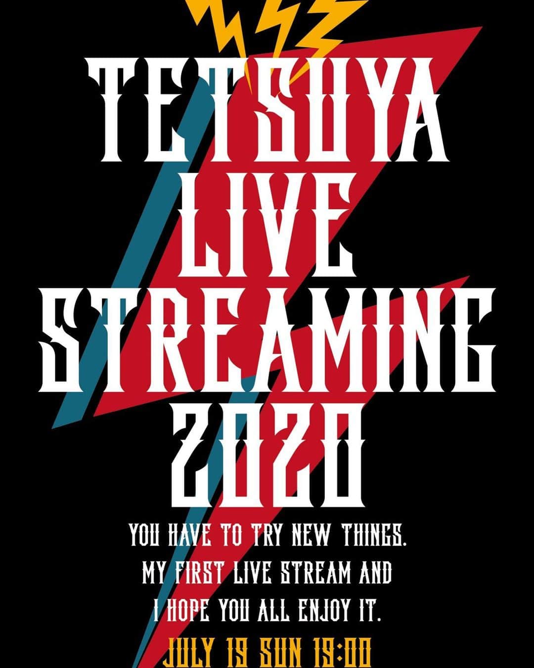 tetsuyaのインスタグラム：「いよいよ来週の日曜日です！ #TETSUYA #LIVESTREAMING2020」