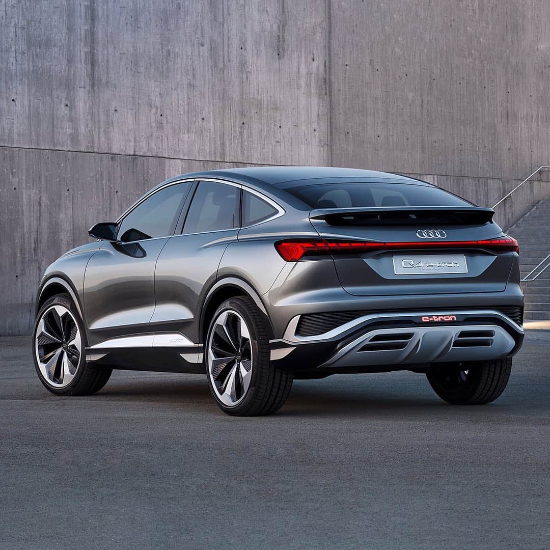 HYPEBEASTさんのインスタグラム写真 - (HYPEBEASTInstagram)「@hypebeastcarclub: @audi has unveiled a concept of its Q4 Sportback e-tron which is scheduled to officially release in 2021. The fully electric car can launch from 0 to 62 MPH in 6.3 seconds and continue on to 111 MPH. In Quattro form, the Sportback will offer a range of 279.6 miles, while rear-wheel-drive variants will deliver up to 310.7 miles of range. Find out more details via the link in bio and stay tuned for more updates on its release.⁠⠀ Photo: Audi」7月12日 16時04分 - hypebeast