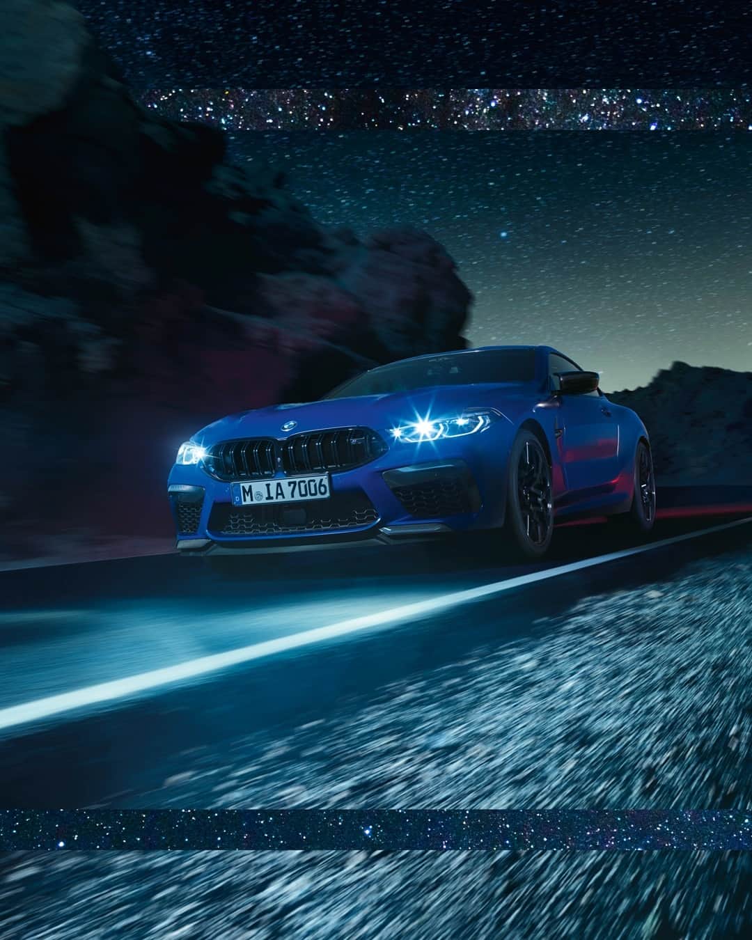 BMWのインスタグラム：「This is the rhythm of the night. The BMW M8 Competition Coupé. #TheM8 #BMW #M8 #BMWM __ BMW M8 Competition Coupé: Fuel consumption in l/100 km (combined): 10.6. CO2 emissions in g/km (combined): 242.  Further information: www.bmw.com/disclaimer. Acceleration (0-100 km/h): 3.2 s. Power: 460 kW, 625 hp, 750 Nm. Top speed (limited): 250 km/h (with optional M Drivers Package: 305 km/h).」