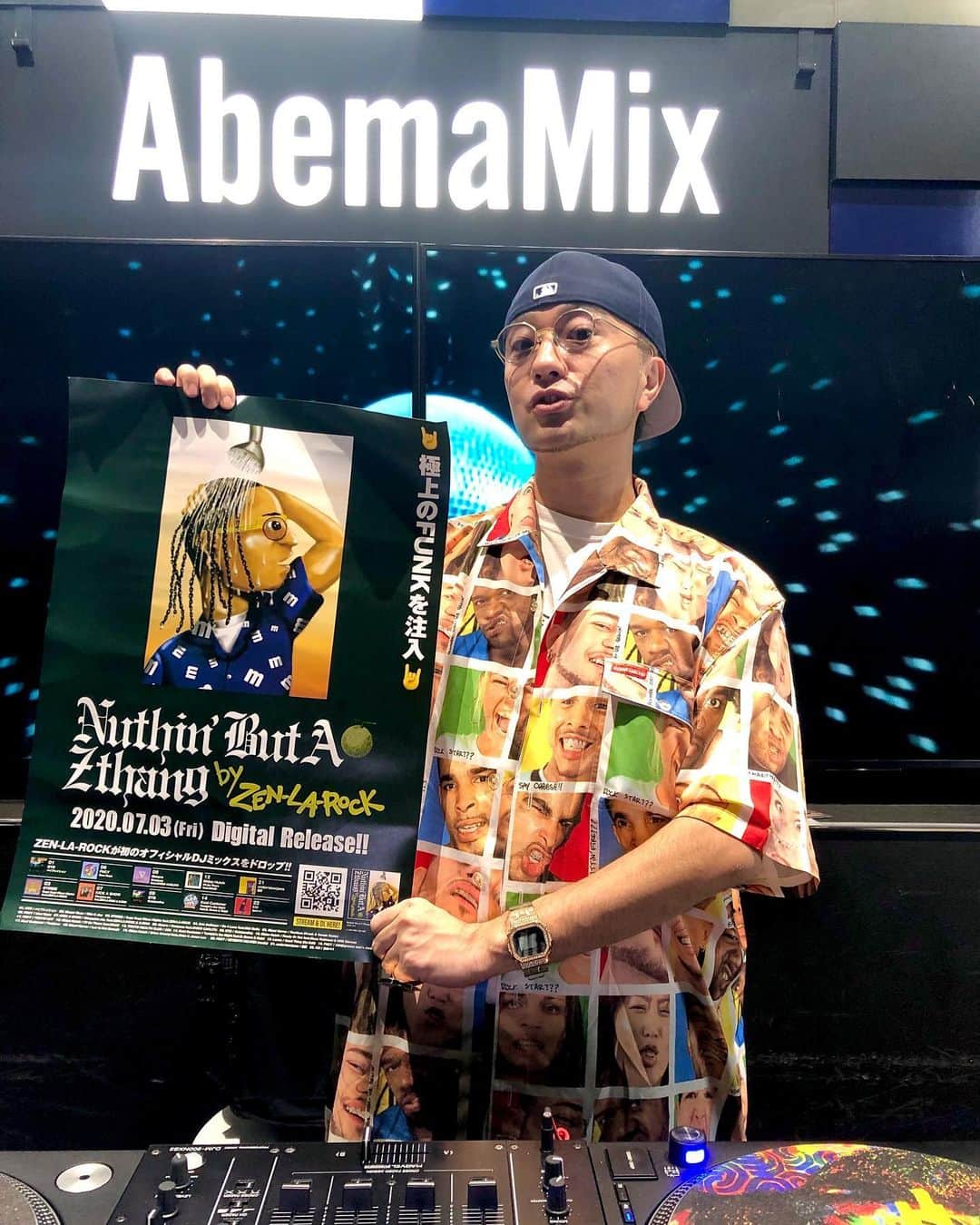 ZEN-LA-ROCKのインスタグラム：「先日リリースした『Nuthin’ But A Z Thang』のポスター完成‼️ タイトルは勿論アノ名曲からっっ 若干まだ枚数あるので貼って頂けるお店ありましたら✉️下さいませーーーっっっ . . . #zenlarock #manhattanrecords #abemamix #沖真秀」