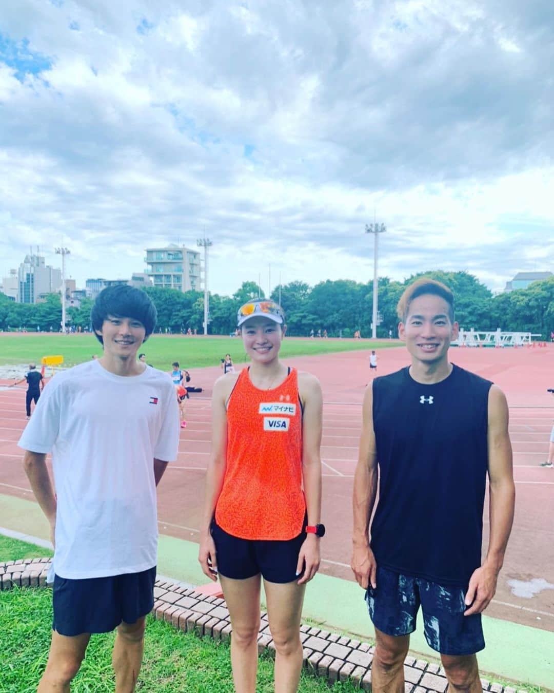 才藤歩夢さんのインスタグラム写真 - (才藤歩夢Instagram)「初レース🏃‍♀️💨﻿ ﻿ いつも練習をみていただいてる @rslab.tokyoの﻿ 新田さん @ryotaro.nitta  三津家さん @takaya_mitsuka  と💪📸﻿ ﻿ ﻿ ﻿ 3000㍍キツかった！🥵﻿ ﻿ ﻿ ﻿ #マイナビ  ﻿ #𝗩𝗜𝗦𝗔  ﻿ #𝗚𝗔𝗥𝗠𝗜𝗡  #𝗨𝗡𝗗𝗘𝗥𝗔𝗥𝗠𝗢𝗨𝗥」7月12日 20時25分 - ayumu_saito_