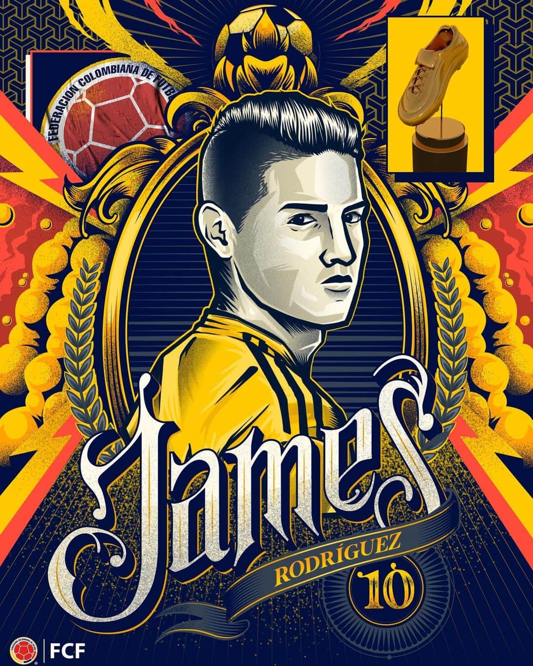 サッカー コロンビア代表チームのインスタグラム：「¡Feliz cumpleaños crack! 🤙🏼   Nuestro 🔟 @jamesrodriguez10 cumple 2️⃣9️⃣ años y nos unimos a esta celebración 🥳🎉  Deseamos que sean muchos años más vistiendo la camiseta de la Selección 🇨🇴👏🏼」