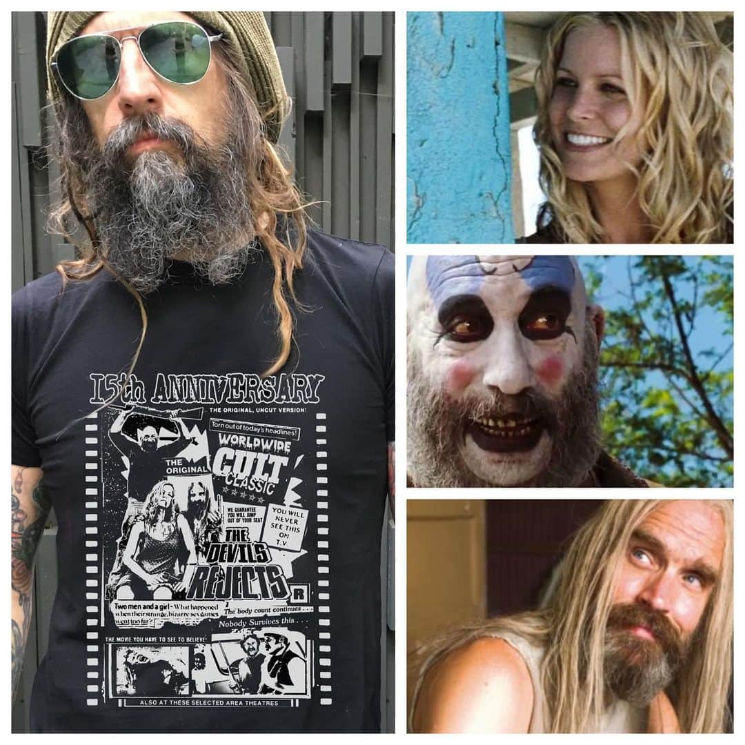 ロブ・ゾンビのインスタグラム：「Here it is! Pre-order MONDAY this limited edition shirt celebrating the 15 th Anniversary of THE DEVIL’S REJECTS!!!!! 💀💀💀💀💀 Order MONDAY at 11am (west coast) time from LOCALBOOGEYMAN. COM. 👍🏼 Don’t miss out!!!!! #thedevilsrejects #robzombie #sherimoonzombie #billmoseley #sidhaig #15yearanniversary」