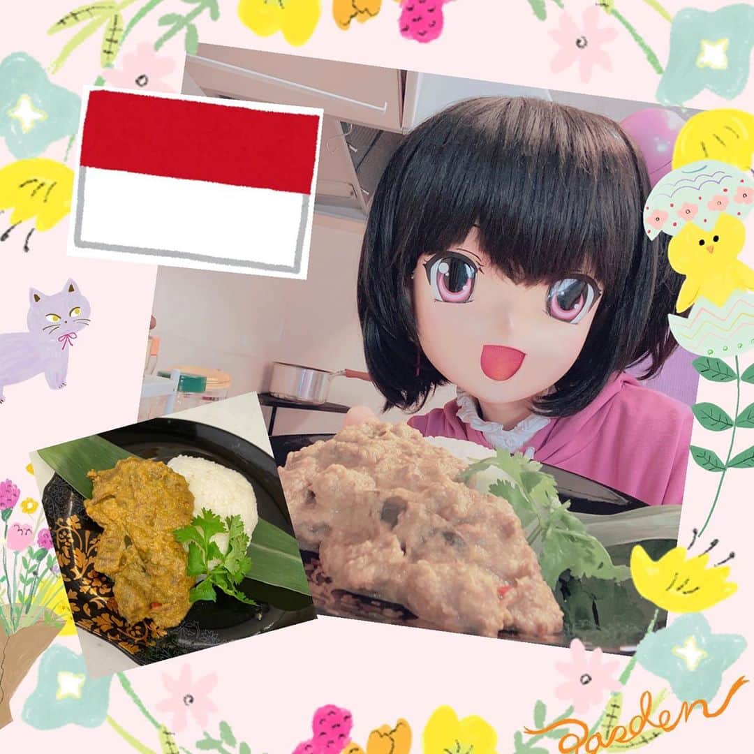 桃知みなみのインスタグラム：「世界一おいしい料理、と言われる「ルンダン」を作ルンダンしたもっち😋✨ インドネシア🇮🇩のカレーの様な牛肉の煮込み♡ 圧力鍋とフードプロセッサー活用して、おいしくできたもっち！  やっぱりインドネシア料理おいしすぎ…（ ; ; ）  ルンダン食べて😋✨ 明日も元気にー？がんばルンダーーーン！！！！！(ﾄﾞｬ  #indonesia #indonesianfood #momochiminami #cooking #Rendang #ルンダン　#インドネシア」