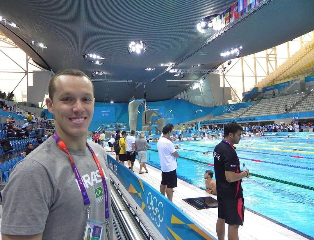 エンリケ・ロドリゲスのインスタグラム：「Primeiro contato com a piscina olímpica em Londres 2012! #swimming #olympics」