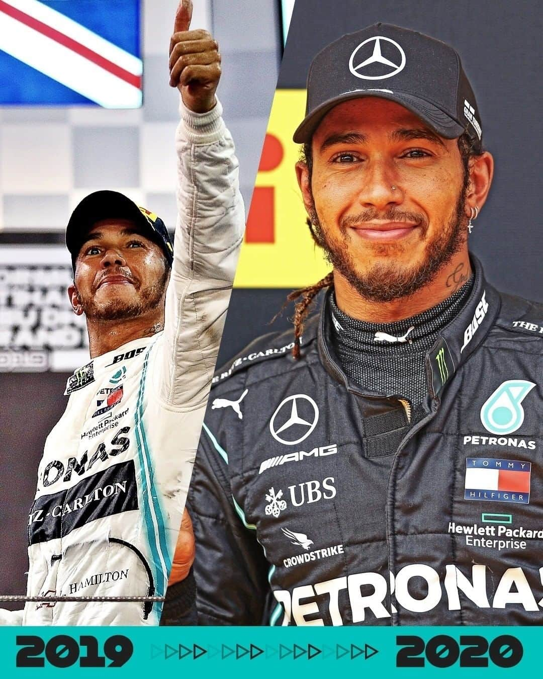 F1さんのインスタグラム写真 - (F1Instagram)「A record that no one can match! . Swipe 👈 to see @lewishamilton celebrating wins in every year he's raced . #AustrianGP 🇦🇹 #Formula1 #F1」7月13日 2時46分 - f1