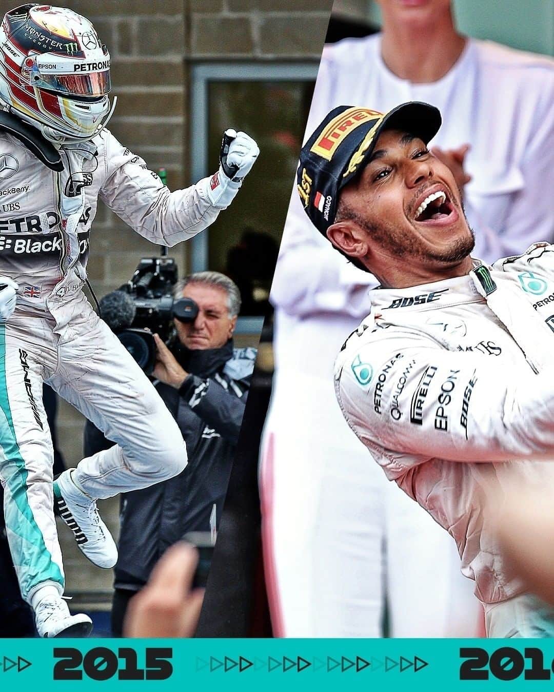F1さんのインスタグラム写真 - (F1Instagram)「A record that no one can match! . Swipe 👈 to see @lewishamilton celebrating wins in every year he's raced . #AustrianGP 🇦🇹 #Formula1 #F1」7月13日 2時46分 - f1