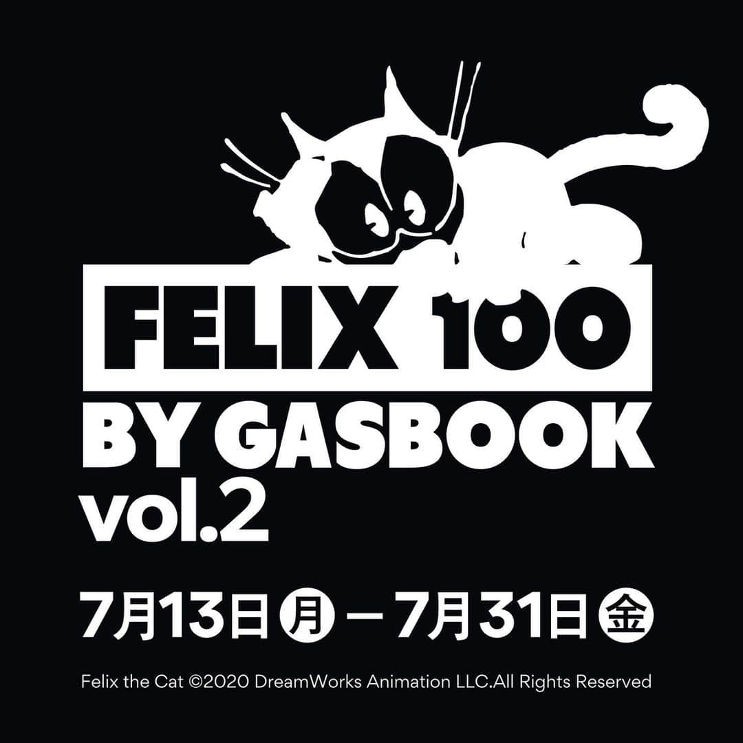 代官山 蔦屋書店　DAIKANYAMA T-SITEさんのインスタグラム写真 - (代官山 蔦屋書店　DAIKANYAMA T-SITEInstagram)「【FELIX 100 BY GASBOOK vol.2】﻿ ﻿ ﻿ 1919年に誕生以降、世代を超えて愛されてきた世界で最も有名な黒猫「フィリックス・ザ・キャット」。そのフィリックス・ザ・キャット生誕100周年を記念したフェアを代官山 蔦屋書店にて開催します。﻿ ﻿ ﻿ 昨年FREAK'S STOREで大好評だった企画の第二弾となる今回は「FELIX100 by GASBOOK vol.2」と題し、アート／デザインブック「GASBOOK」がキュレーションしたアーティスト3名とのコラボレーションTシャツコレクションを披露‼︎﻿ ﻿ ﻿ 本期間では代官山 蔦屋書店のみで展開し、フェア開催に合わせアーティスト3名がそれぞれ制作した稀少な3作のZINE『3×3』も先行で販売‼︎﻿ 合計で100部限定につき売り切れ御免となります。﻿ ﻿  この機会にぜひ生まれ変わったフィリックス・ザ・キャットとともにお楽しみください。 ﻿  ※BIEN氏のZINEについては現在制作中のため、今週末までには入荷予定となります。﻿ ﻿ ﻿ なお、Tシャツの一部コレクションについては弊店オンラインストアでも販売しています。﻿ オンラインでご購入の際は受注販売となり、﻿ 最大20日間ほどお日にち頂戴しております。﻿  ﻿ 〈GASIUS〉﻿@gasius UKのグラフィティシーン黎明期に活動したバックグラウンドを持ち、シーンを牽引するアーティストであるRussell Mauriceが手掛け、ロンドンのGOODHOOD、DOVER STREET MARKETなど限られたリテーラーのみで扱われているブランド。﻿ ﻿ 〈DIEGO〉﻿@diego7a14 アートコレクティヴ「SIDE CORE」のメンバーであり、カイカイキキがプロデュースするHidari Zingaro、OIL by 美術手帖などの個展を成功させたのが記憶に新しいアーティスト。﻿ ﻿ ﻿ 〈BIEN〉﻿@bien_jap 史上最年少にしてワタリウム美術館での展示に参加、その他も個展や芸術祭など精力的に活動する気鋭の作家。﻿ ﻿ ﻿ ＊＊＊＊＊＊＊＊＊＊＊＊＊＊＊＊＊＊＊＊＊﻿ ﻿ 会期:7/13-7/31﻿ 場所:2号館1階マガジンストリート﻿ ﻿ ◆お取置きは承っておりません。﻿ 店頭またはお電話による代引注文、オンラインストアをご利用下さいませ。﻿ ﻿ ◆03-3770-2525（雑誌担当まで）﻿ ﻿ ＊＊＊＊＊＊＊＊＊＊＊＊＊＊＊＊＊＊＊＊＊﻿ ﻿ ﻿ ﻿ ﻿ #daikanyamatsutya #magazinestreet #蔦屋書店　#tsutyamag #代官山蔦屋書店 #gasius #bien #diego #gasbook #felixthecat」7月13日 9時38分 - daikanyama.tsutaya