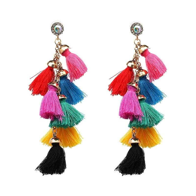 Insta Outfit Storeさんのインスタグラム写真 - (Insta Outfit StoreInstagram)「Visit amazon now and grab your multi-layered Fringe Colorful Tassel Earrings. Lightweight, pom-poms styled Gold plated Alloy with Rhinestone Stud by JewelsiQ.  https://www.amazon.com/Womens-Colorful-Dangling-Earrings-earrings/dp/B07F1FBNF1/ref=pd_rhf_dp_p_img_3?_encoding=UTF8&psc=1&refRID=DVV7TV6YV5JB1YK168Q9 . . . #pompoms #handmade #pompom #pompommaker #shopsmall #tassels #pomeranian #pompomlove #slowfashion #bohochic#earrings #jewelry #handmade #fashion #jewellery#accessories #handmadejewelry #earringsoftheday#jewels #jewelryaddict #fashionjewelry #jewelrydesign #beautiful #bhfyp#shopsmall #oxidisedjewellery #instafashion #bijoux #pearls」7月13日 4時57分 - instaoutfitstore