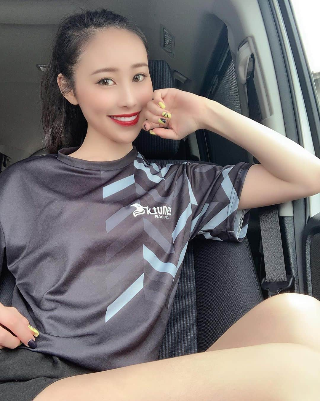 長沼南帆さんのインスタグラム写真 - (長沼南帆Instagram)「K-tunes Racing teamTシャツ🥰﻿ 無観客ではありますが、今週いよいよスーパーGT開幕戦始まります✨ ﻿ ワクワク❤️ ﻿ ﻿ ﻿ ﻿ ﻿ ﻿ ﻿ #夏コーデ コーデ #サンダルコーデ #韓国ファッション #韓国コスメ #夏服　 #오오티디 #오오티디룩 #카와이이 #여름네일 #네일아트 #네일 #네일스타그램 #네일아트디자인 #ktunesracing #sgt #supergt #gt #gt300 #スーパーgt #tシャツ　#岡山 #gt開幕　#ショートパンツコーデ #ホワイトニング」7月13日 7時37分 - n_on_a_diet