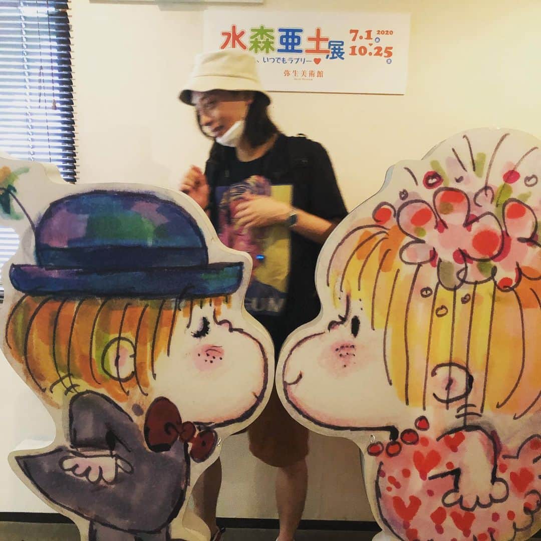 あさひのインスタグラム：「水森亜土展に行った思い出  #水森亜土展 #カプチーノ可愛い」
