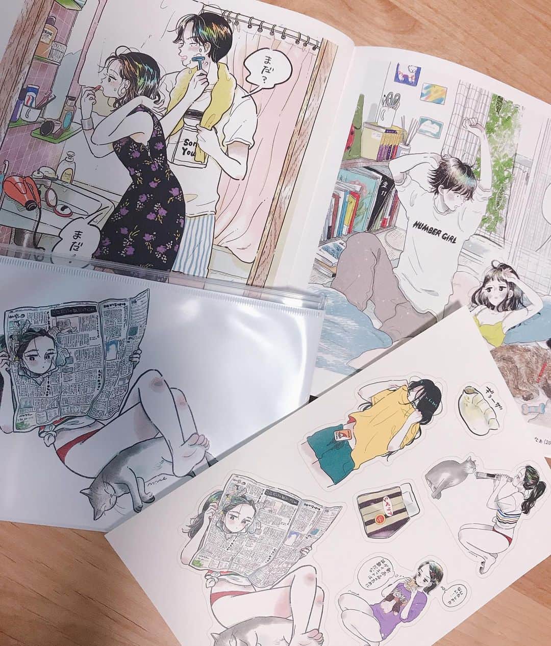 諏訪彩花のインスタグラム：「#mame さんのイラスト。とてもときめくし、生活感あふれる感じが癒されます。日々の中に隠れてるきゅん✨がたくさん詰まってる。女の子って可愛いなって思わせてくれるんだ。」