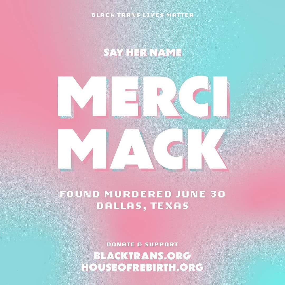 ハイムさんのインスタグラム写真 - (ハイムInstagram)「repost @notmytype.jpg:  ⭐️PLEASE SHARE⭐️ Mainstream media is not reporting on this. These women are being misgendered + deadnamed. #blacktranslivesmatter  Black trans women are being murdered at an alarming rate with an average life expectancy of 35. Bree Black (27), Shaki Peters (32), Draya McCarty, Brayla Stone (17), Merci Mack (22), and Tatiana Hall (22) were all found murdered within seven days just LAST WEEK. We must shine light on this epidemic of our society and speak out against these killings, against the ongoing systematic devaluation of trans people that pervades our media + politics, and against the institutional racism that places almost all of this burden on trans women of color.  Please take the time to learn about + support the trans specific organizations that are listed in this post. We must PULL UP for the trans community to ensure all trans people have access to safety.」7月14日 3時11分 - haimtheband