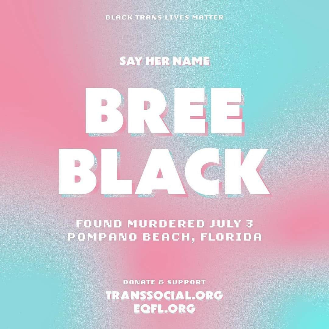 ハイムさんのインスタグラム写真 - (ハイムInstagram)「repost @notmytype.jpg:  ⭐️PLEASE SHARE⭐️ Mainstream media is not reporting on this. These women are being misgendered + deadnamed. #blacktranslivesmatter  Black trans women are being murdered at an alarming rate with an average life expectancy of 35. Bree Black (27), Shaki Peters (32), Draya McCarty, Brayla Stone (17), Merci Mack (22), and Tatiana Hall (22) were all found murdered within seven days just LAST WEEK. We must shine light on this epidemic of our society and speak out against these killings, against the ongoing systematic devaluation of trans people that pervades our media + politics, and against the institutional racism that places almost all of this burden on trans women of color.  Please take the time to learn about + support the trans specific organizations that are listed in this post. We must PULL UP for the trans community to ensure all trans people have access to safety.」7月14日 3時11分 - haimtheband