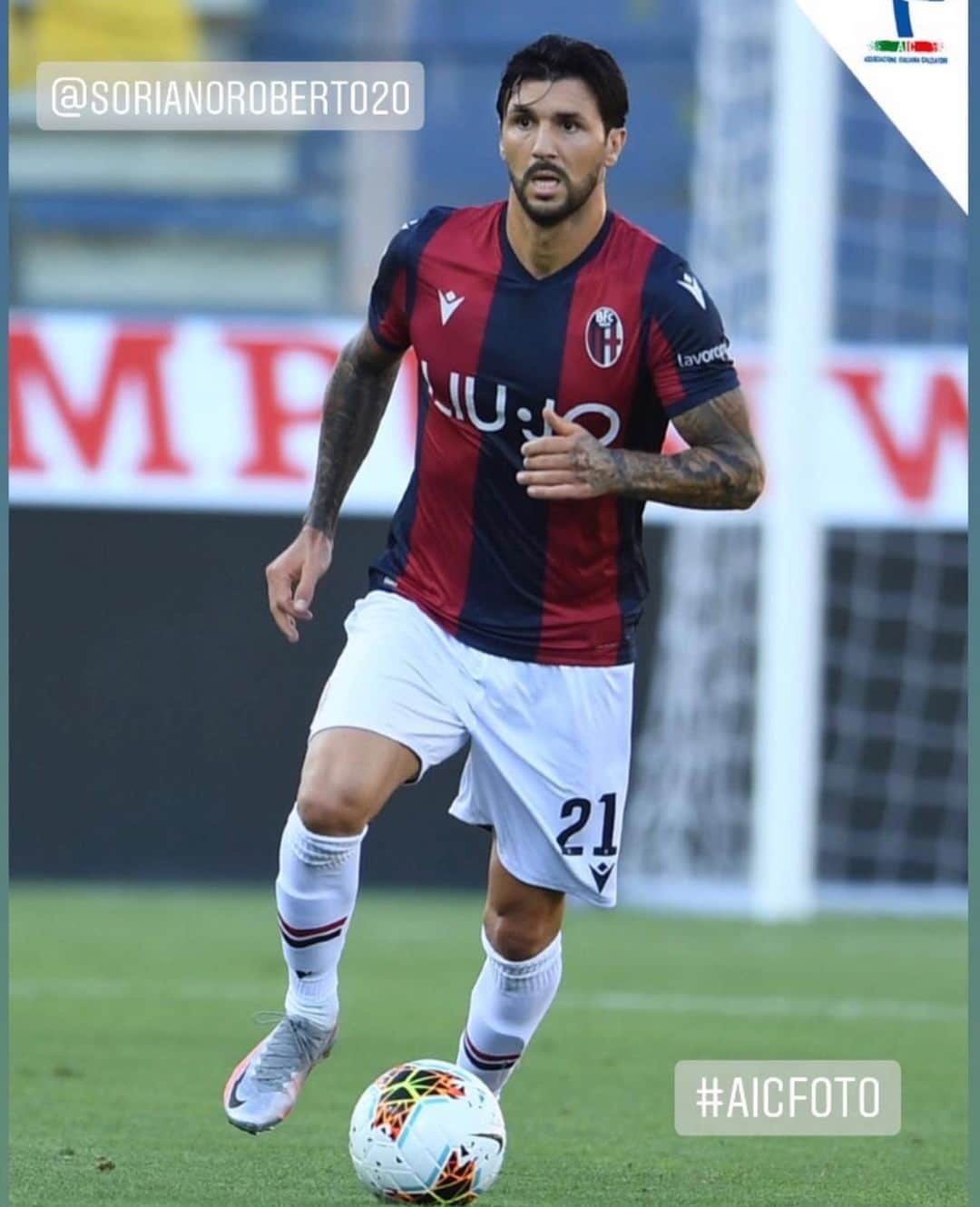 のインスタグラム：「🔴🔵🙏⚽️ #sempreatestaalta #weareone #forzabologna」