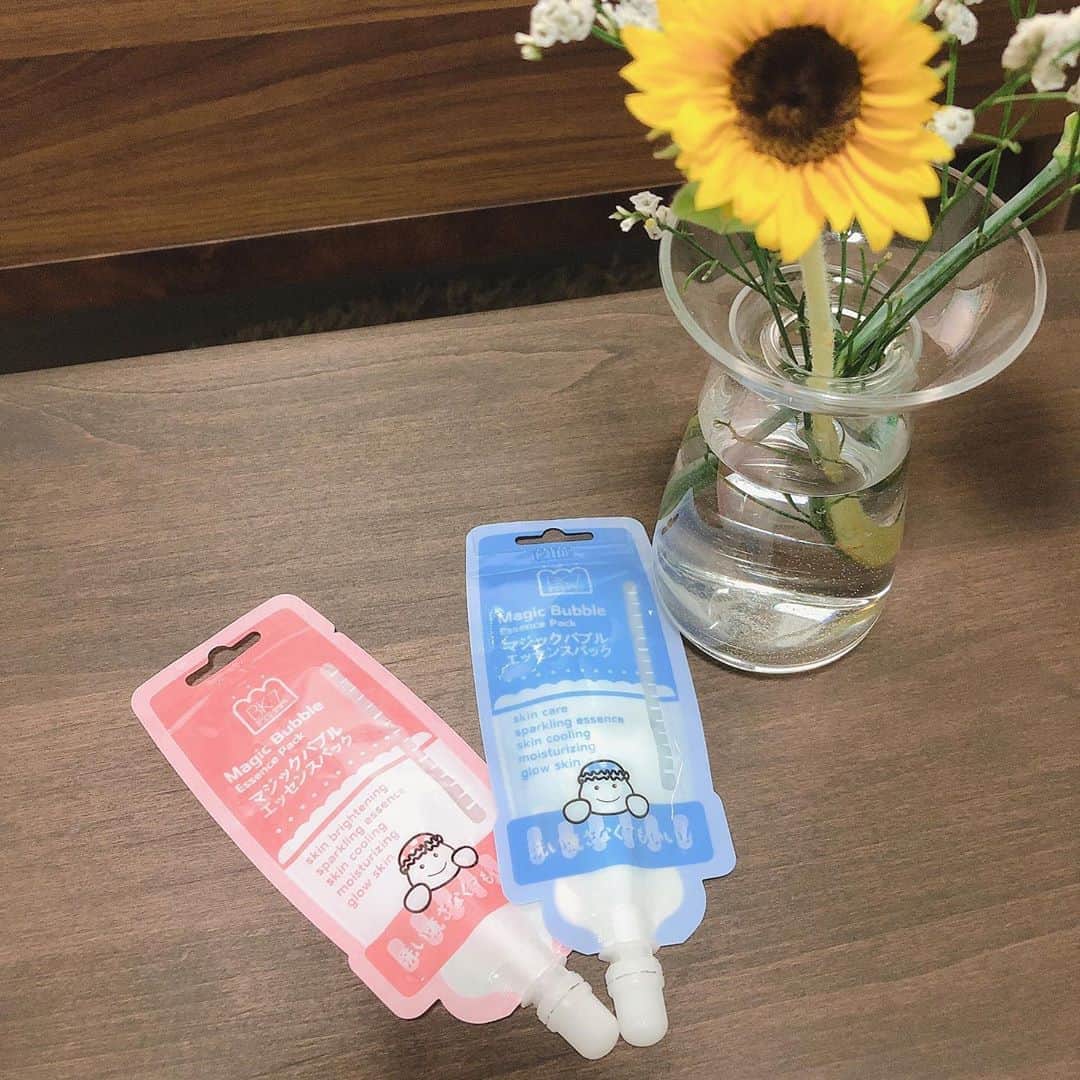 真奈さんのインスタグラム写真 - (真奈Instagram)「今日はアタックNo.1でした🏐❤︎ . 最近使ってる顔にのせると 炭酸でしゅわしゅわする パック〜〜👶🍼💓 洗い流さなくてよくて モチモチになるの🥰 . #マジックバブルエッセンスパック  #baker7  #マジミニ #韓国コスメ　 ❤︎」7月13日 20時22分 - manatmnt0116