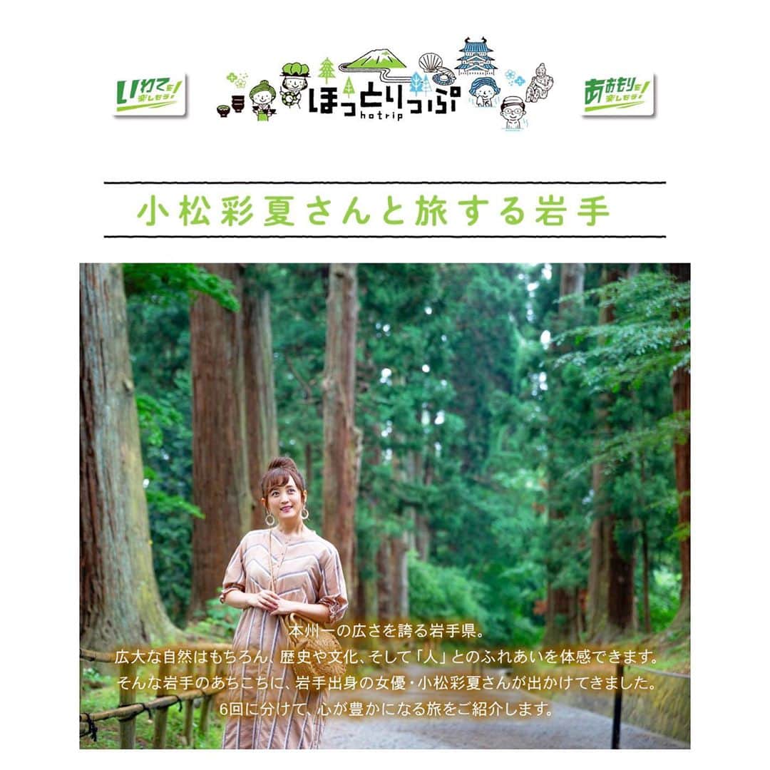 小松彩夏さんのインスタグラム写真 - (小松彩夏Instagram)「﻿ 【お知らせ】﻿ ﻿ この度、JR東日本の「今」行きたい岩手や青森の“観光情報” “安心情報” を発信する 『ほっとりっぷ』 の岩手の案内役を務めさせて頂くことになりましたー‼️✨﻿ ﻿ 豊かな自然に恵まれた岩手のゆったりのびのびと、安心して 旅する様子を「ほっとりっぷ」(“ホッ”とする+trip(旅)の造語)と題し、岩手の魅力を沢山お伝えしていきます😊✨﻿ ﻿ https://www.jr-morioka.com/hotrip/﻿ ﻿ それと同時に岩手県観光協会のFacebookにて『小松彩夏と旅する岩手』と題した連載も始まります‼️✨﻿ ﻿ https://www.facebook.com/iwatetabi.jp/﻿ ﻿ まず初めは沿岸の宮古エリア🎣﻿ 宮古は大好きな場所✨﻿ ﻿ 素敵な景色や﻿ おいしいご飯が盛り沢山‼️✨﻿ ﻿ リンクはストーリーズからも飛べるようにするのでそちらからも、是非チェックしてみてください😊﻿ ﻿ これから『ほっとりっぷ』と『小松彩夏と旅する岩手』を楽しみにしていてください‼️✨﻿ ﻿ #ほっとりっぷ #ほっとりっぷ岩手 #小松彩夏と旅する岩手 #地元 #岩手 #岩手県 #故郷 #岩手宣伝隊長 #iiiwate #宮古 #宮古市 #旅行 #旅 #一人旅 #ひとり旅 #旅好き #東北 #JR東日本」7月13日 20時28分 - official_ayaka_502