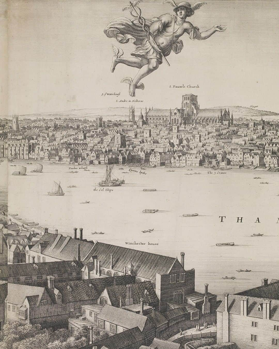 大英博物館さんのインスタグラム写真 - (大英博物館Instagram)「Swipe through this 17th-century panorama of London! 👉  Wenceslaus Hollar – born #onthisday in 1607 – made this ‘Long view of London’, which is made up of six individual prints that connect to form a panorama of the city.  It stretches all the way from Whitehall on the left to the Tower of London on the right.   The etching measures 2m across, and is incredibly detailed – zoom in on our new Collection online to spot some famous London landmarks, just look out for the 🔎 on the images – link in bio.  You can take a trip back to late-16th-century London in our latest historical travel guide, where we discover all the sights (and smells!) of the Tudor capital. Start your visit at blog.britishmuseum.org.  🔎 Wenceslaus Hollar (1607–1677), ‘London [the long view]’. Etching, 1647.   #WenceslausHollar #printmaking #London #panorama」7月13日 20時30分 - britishmuseum