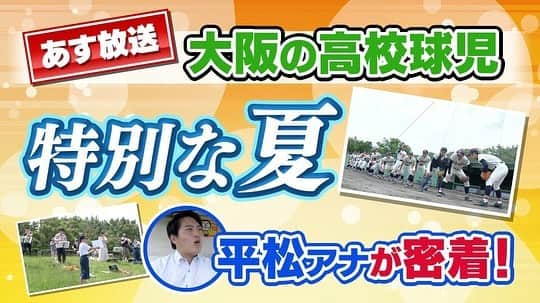 平松翔馬のインスタグラム：「【高校野球企画】 明日のすまたんスポーツコーナーでは高校野球の企画を放送予定！！ 甲子園大会が無くなった時にはものすごく心が痛くて、何か現役部員の力になれることはないか考えたけど、微力ながらこうして手伝うことができてよかった。  夏を失った球児たちの独自の代替試合開催に密着しています。  高校球児、それを支える保護者、監督、チーム関係者いろんな方々の思いがつまった試合。 皆さんに少しでも伝わると嬉しいです。  明日朝5時半過ぎからです。 #高校野球 #大阪府立池田高校 #大阪府立春日丘高校 #高校野球に関われてよかった #平松が出して通ったはじめての企画です。 #いろんな方々に感謝 #春高生は絶対見てな。 #池高生も絶対見てな。 #そうじゃなくても見てください。 #元高校球児です #すまたん #よろしくお願いいたします」