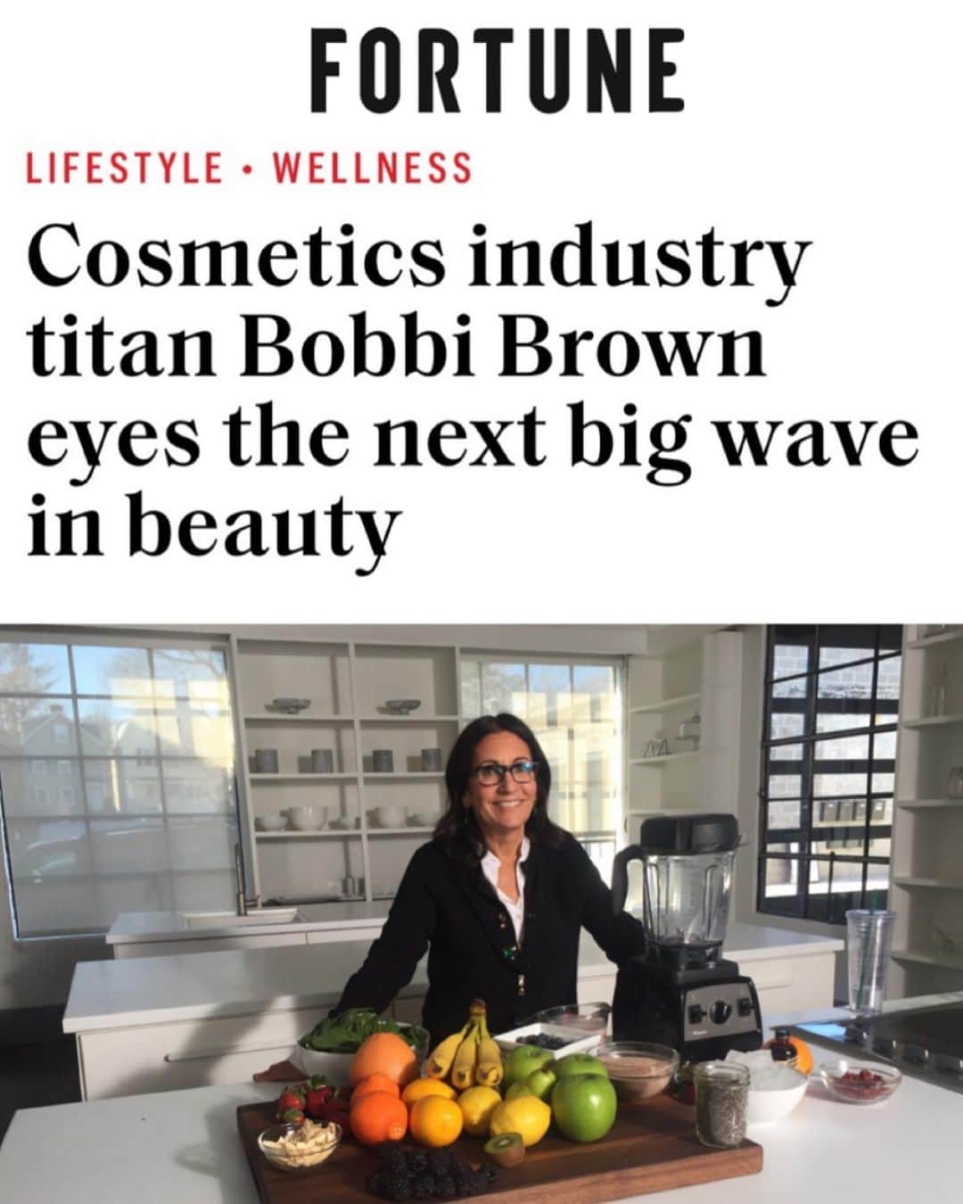 ボビー・ブラウンのインスタグラム：「A nice Monday morning read thanks to @fortunemag & @rachelking25. To all my entrepreneurs, we are on this path together. Stay tenacious and resilient, especially right now.  Oh and check out @evolution_18 to see what the buzz is all about. Xx」