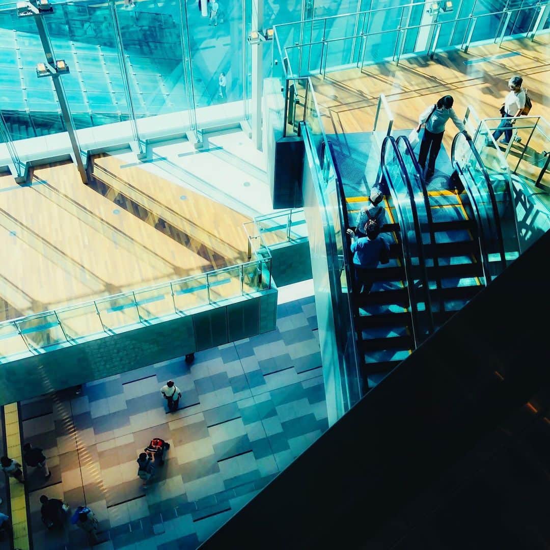 わっち☆ wacchiさんのインスタグラム写真 - (わっち☆ wacchiInstagram)「* 今は忘れたふりでやりすごしてる 気づかれっこない  #newomanyokohama  #横浜  #yokohama  #yokohamagram  #青 #blue #光 #light  #影 #shadow #エスカレーター #escalator  #ルックダウン #lookdown #iPhonex #iphonegraphy #iphoneonly #mwjp #instagramjapan #igers #igersjp #shootermag #shootermag_japan #ig_photooftheday #hueart_life #reco_ig #vscocam #vsco #vscogood_ #indies_gram」7月13日 22時08分 - 2b1yro_