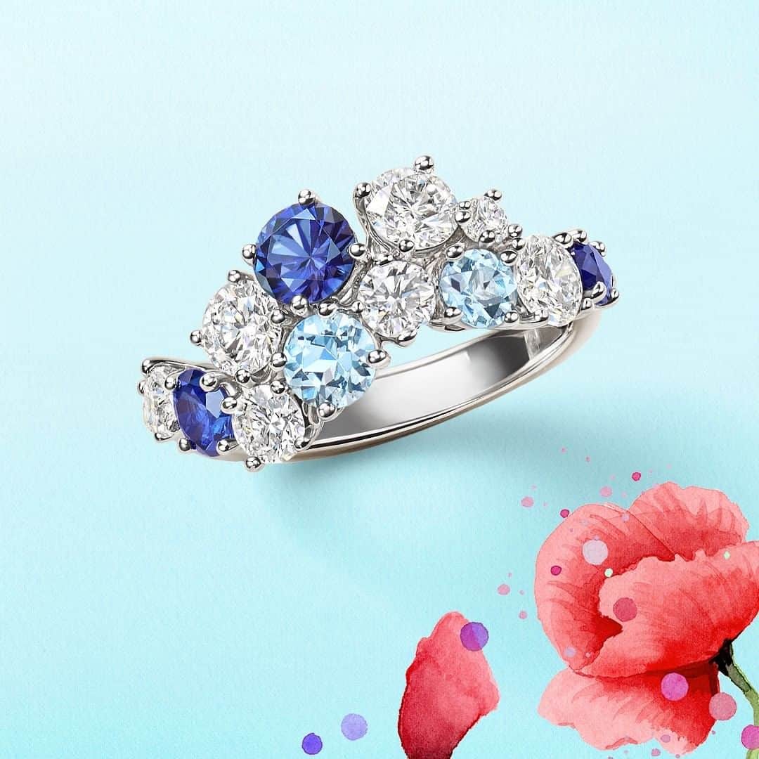 ハリー・ウィンストンさんのインスタグラム写真 - (ハリー・ウィンストンInstagram)「Daydreaming of clear blue skies and Sparkling Cluster. Tap the link in bio to immerse yourself in the delicate beauty of #HarryWinston's Sparkling Cluster Sapphire, Aquamarine #Diamond Ring. #WinstonGarden」7月13日 23時00分 - harrywinston