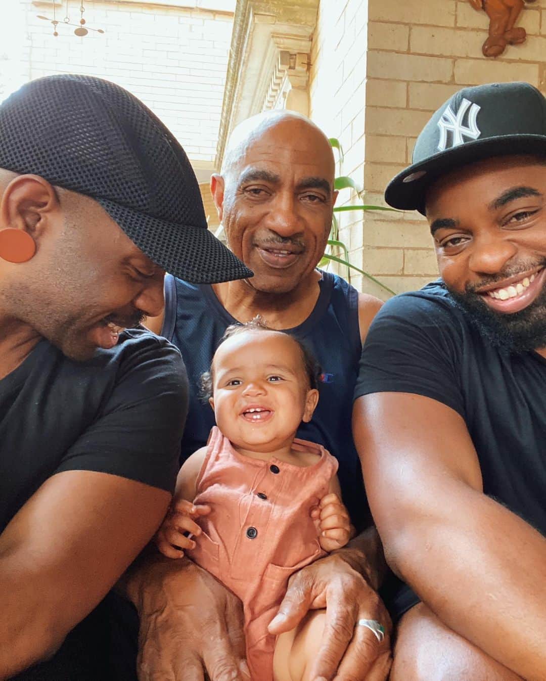 Paul Octaviousのインスタグラム：「My brother finally got to meet my son Seb and I think this was the happiest I’ve ever seen my Dad 😭😍  #blackfathers #blackboyjoy #seb #daddystatus #queerfamily」