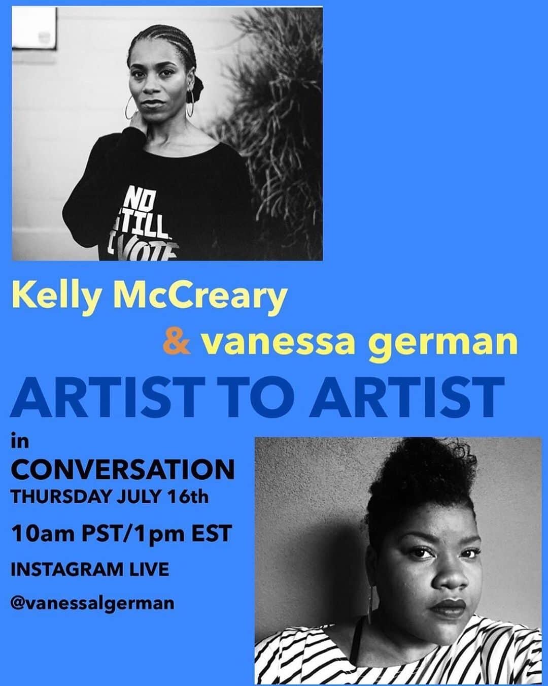 Kelly McCrearyさんのインスタグラム写真 - (Kelly McCrearyInstagram)「One of the artists I am most moved and inspired by happens to be my cousin, @vanessalgerman 💕💜. We’re getting together on Thursday to have a chat, share insights about being creative in this moment so come join us. xoxo」7月14日 0時26分 - seekellymccreary