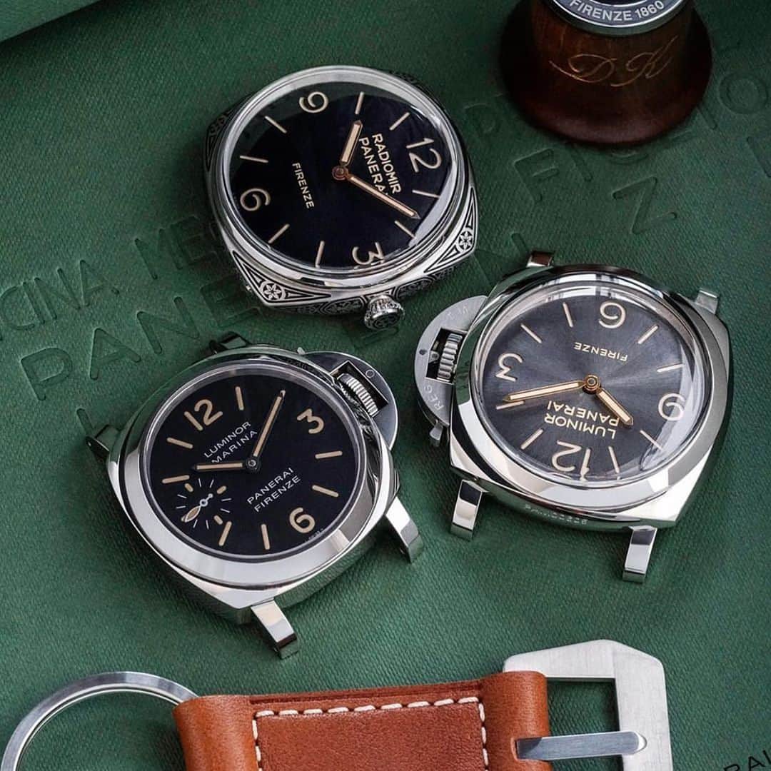 パネライのインスタグラム：「This is one epic picture of the Firenze trio.  Which one is your favorite? Pic by @watchstylo #paneraicentral」