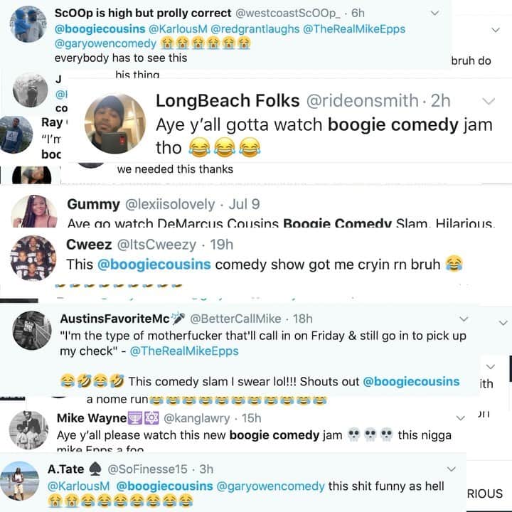 デマーカス・カズンズのインスタグラム：「The results are in and folks loving  BOOGIE’S COMEDY SLAM..  .  TAG 2 FRIENDS IN COMMENTS FOR A CHANCE TO WIN 3 @amazonprimevideo GIFT CARDS TO WATCH.」