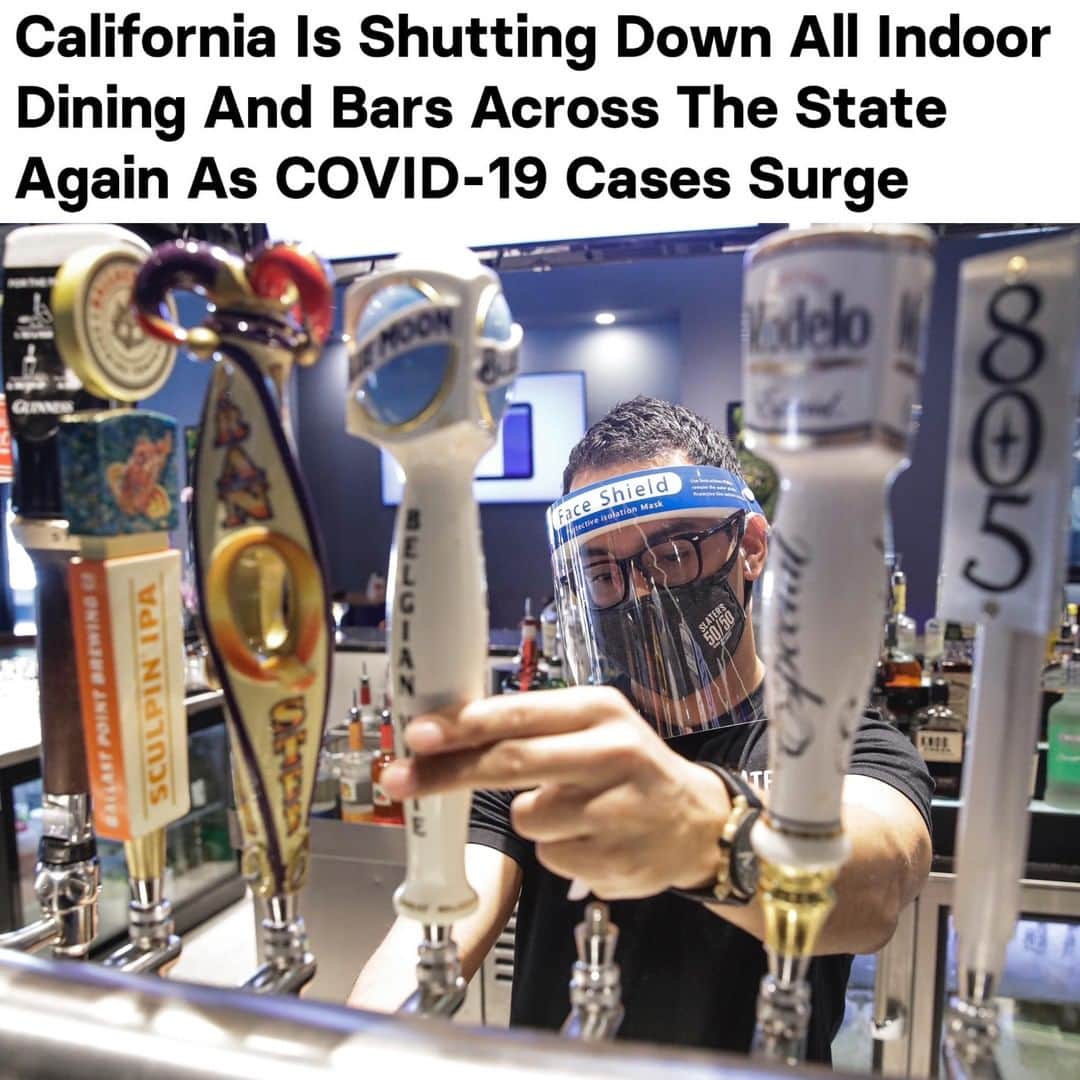 BuzzFeedさんのインスタグラム写真 - (BuzzFeedInstagram)「From @buzzfeednews: Gov. Gavin Newsom announced the new statewide orders after about half of the state's 58 counties were forced to shut down those activities due to local increases in COVID-19 cases. In addition, 30 counties, which make up about 80% of the state's population, are being ordered to close indoor fitness centers, worship services, personal care services, hair salons, and malls. "This virus is not going away anytime soon," Newsom said. Read more through the link in our bio. (📷: Marcio Jose Sanchez via AP)」7月14日 5時09分 - buzzfeed