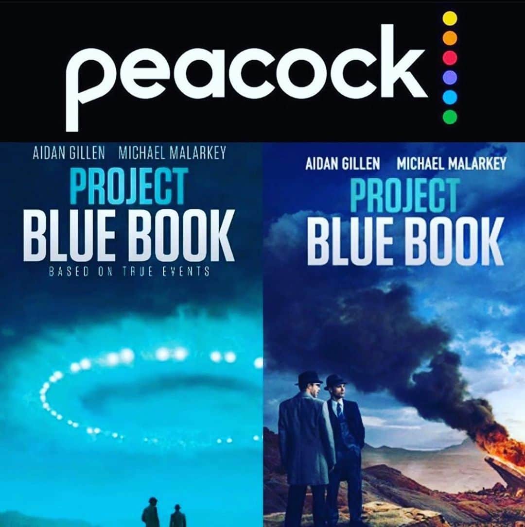 マイケル・マラーキーのインスタグラム：「Seasons 1 & 2 of #ProjectBlueBook are avail to stream on NBC’s @PeacockTV, with its launch this Wed, July 15th! Come watch (or rewatch) and spread the word! 👊#HyneQuinn #Peacock #NBC 🕵️‍♂️🛸 .  #Repost @davideoleary ・・・ #SaveBlueBook UFO #UFOs #history #mystery #space #conspiracy #coverup #paranormal #alien #supernatural #PeacockTV #NewTV #TV #TV2020 #Newseries #newshows #watchtheskies #TVseries  #TVShows #TVshow #bingewatch #binge #quarantine」